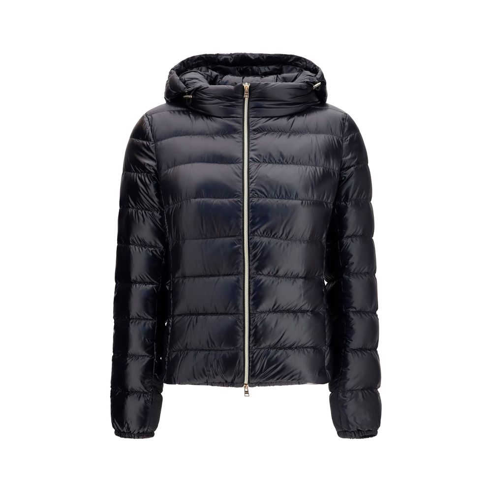 Herno Schwarze Polyamid-Jacke in voller Länge