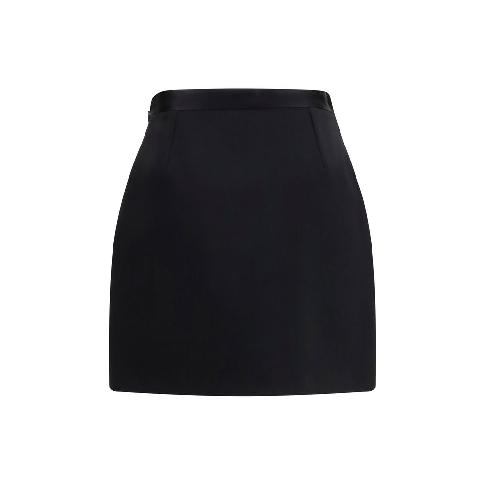 Versace Minirock aus Wolle Oves Aries in Schwarz