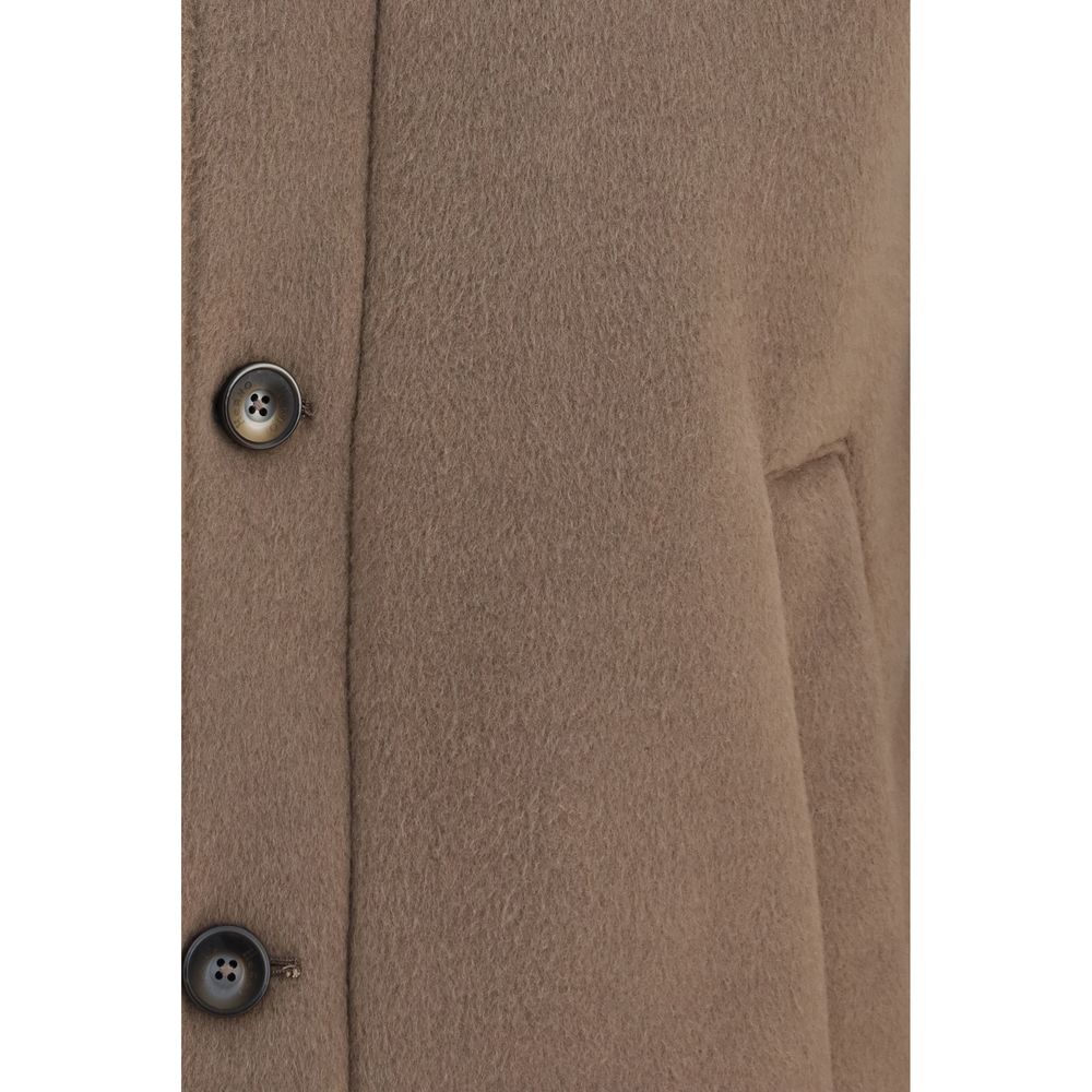 Herno Braune Polyester-Jacke in voller Länge