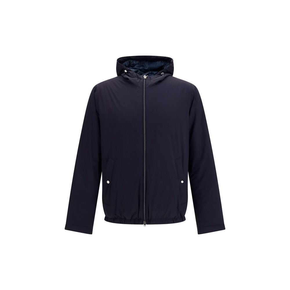Herno Blaue Daunenjacke in voller Länge