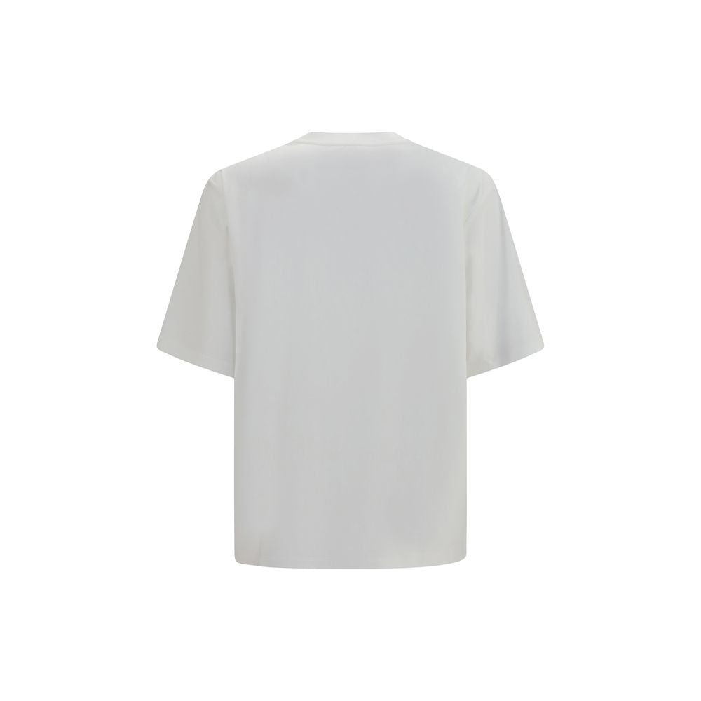 Rohe Weißes Baumwoll-T-Shirt