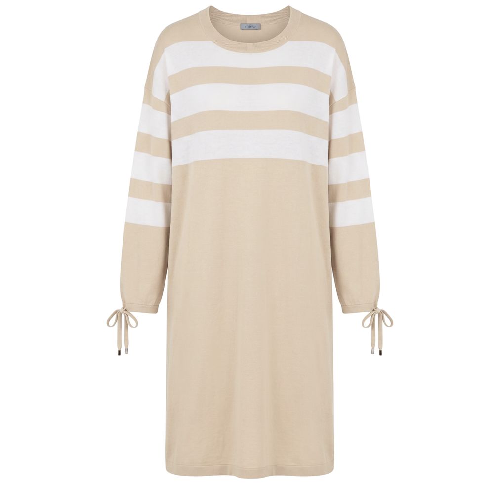 Malo Beige Baumwollkleid für Damen