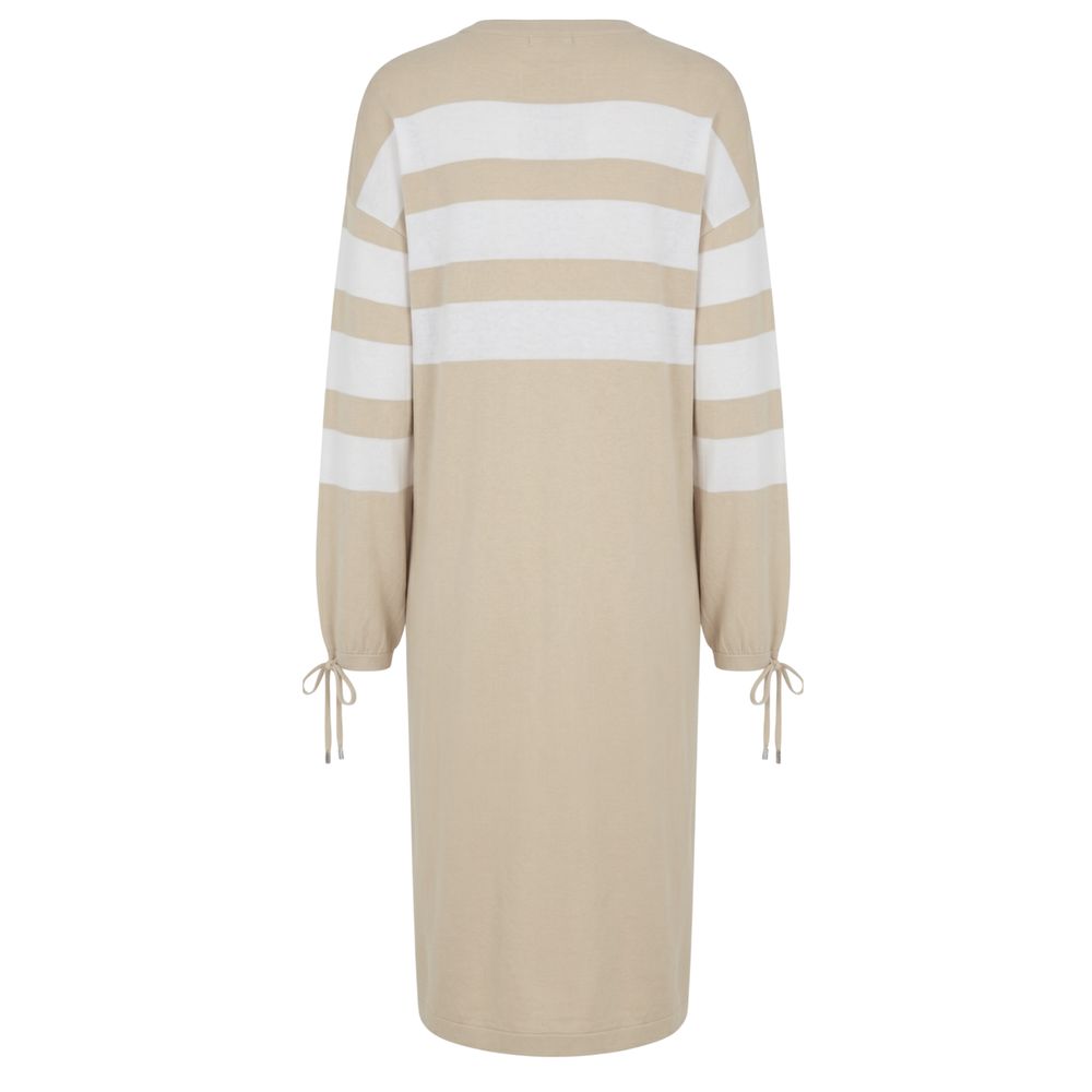 Malo Beige Baumwollkleid für Damen