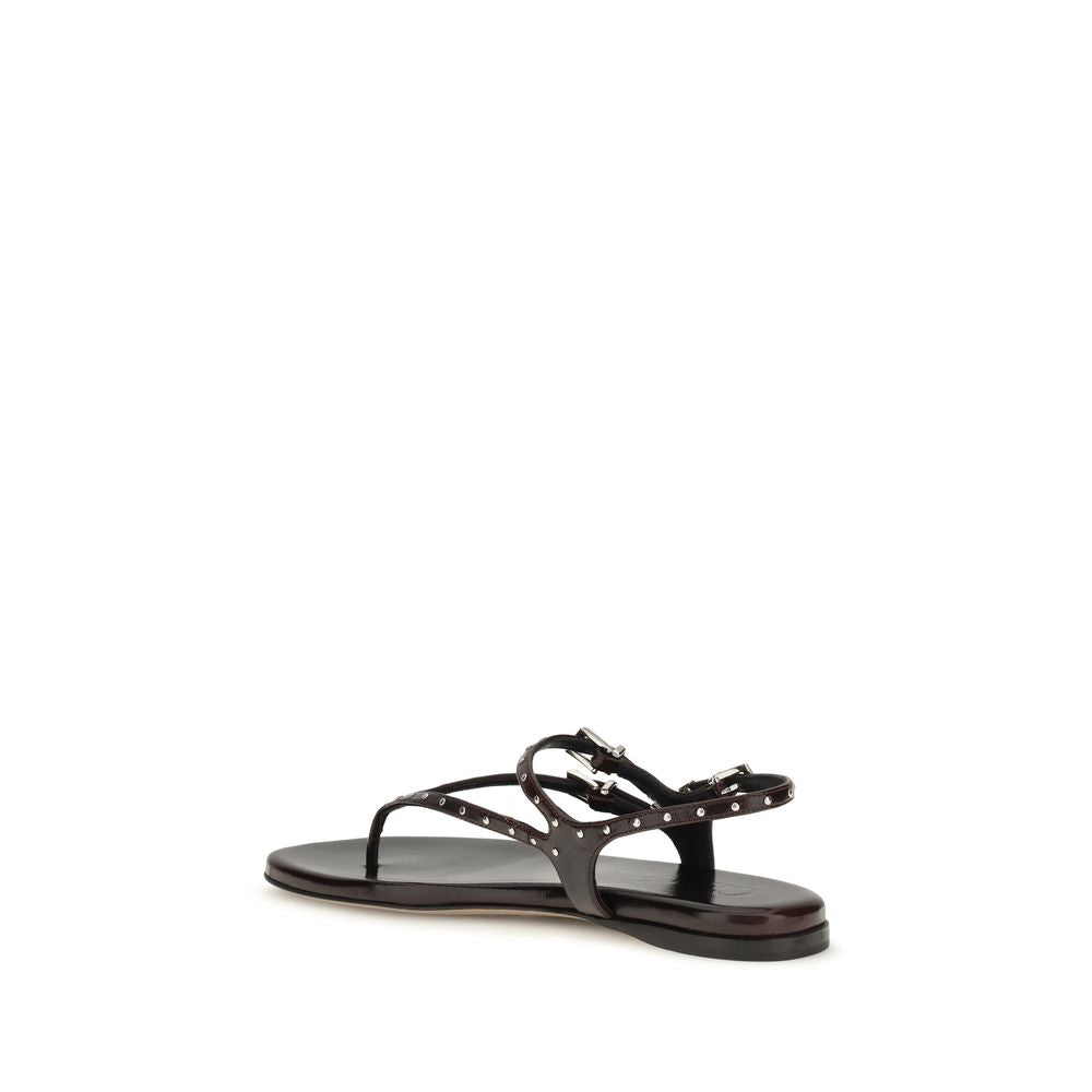Chloé Schwarze Bos Taurus Kalbsleder-Sandalen