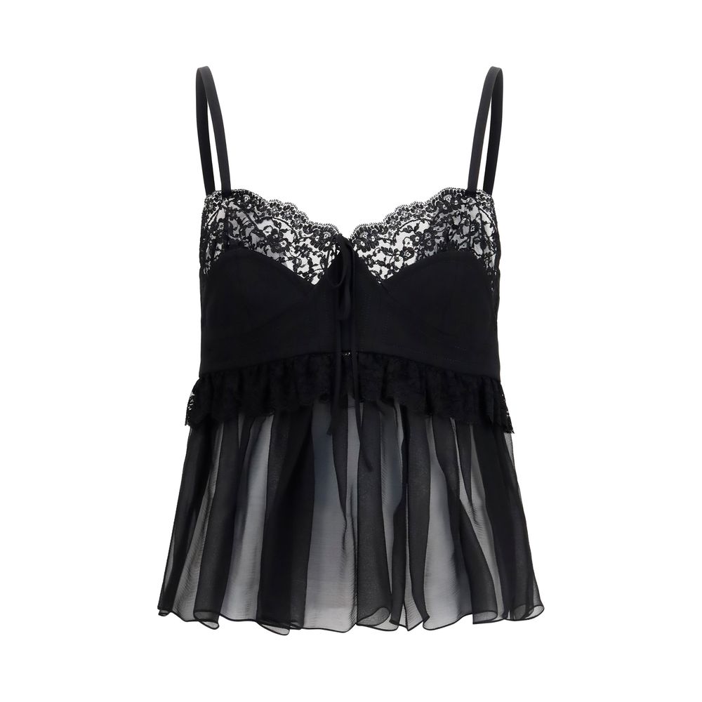 Chloé Schwarze Seidenbluse