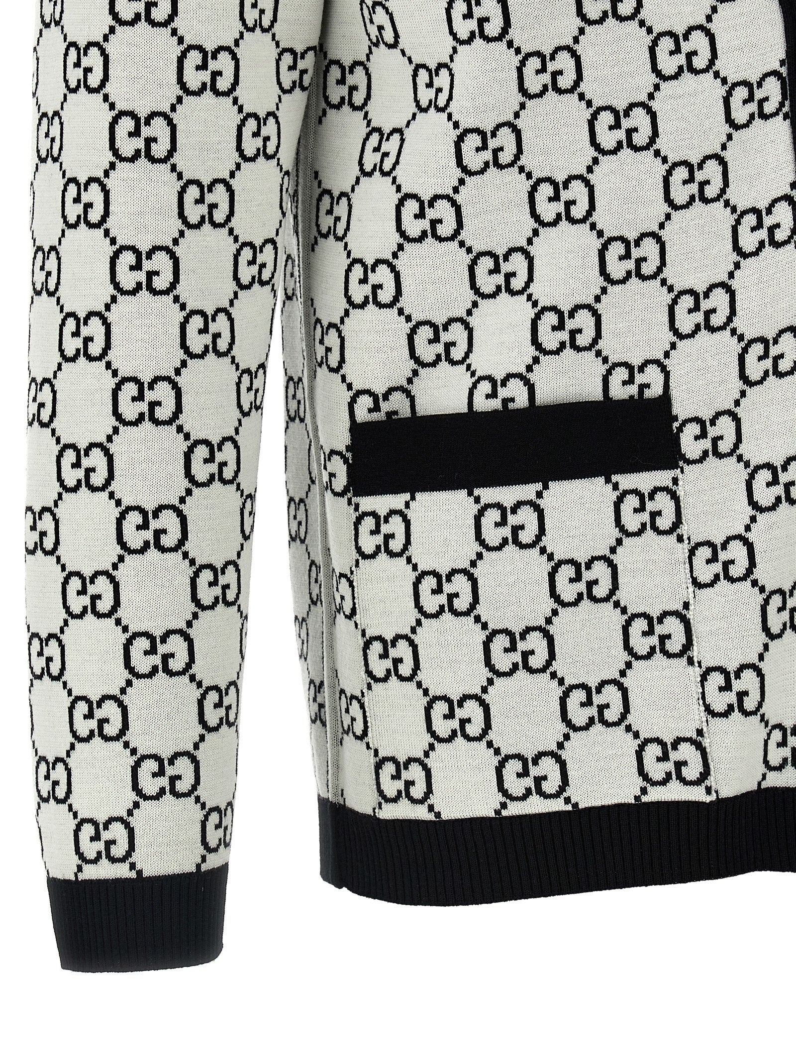 Gucci Zweifarbige Wollstrickjacke