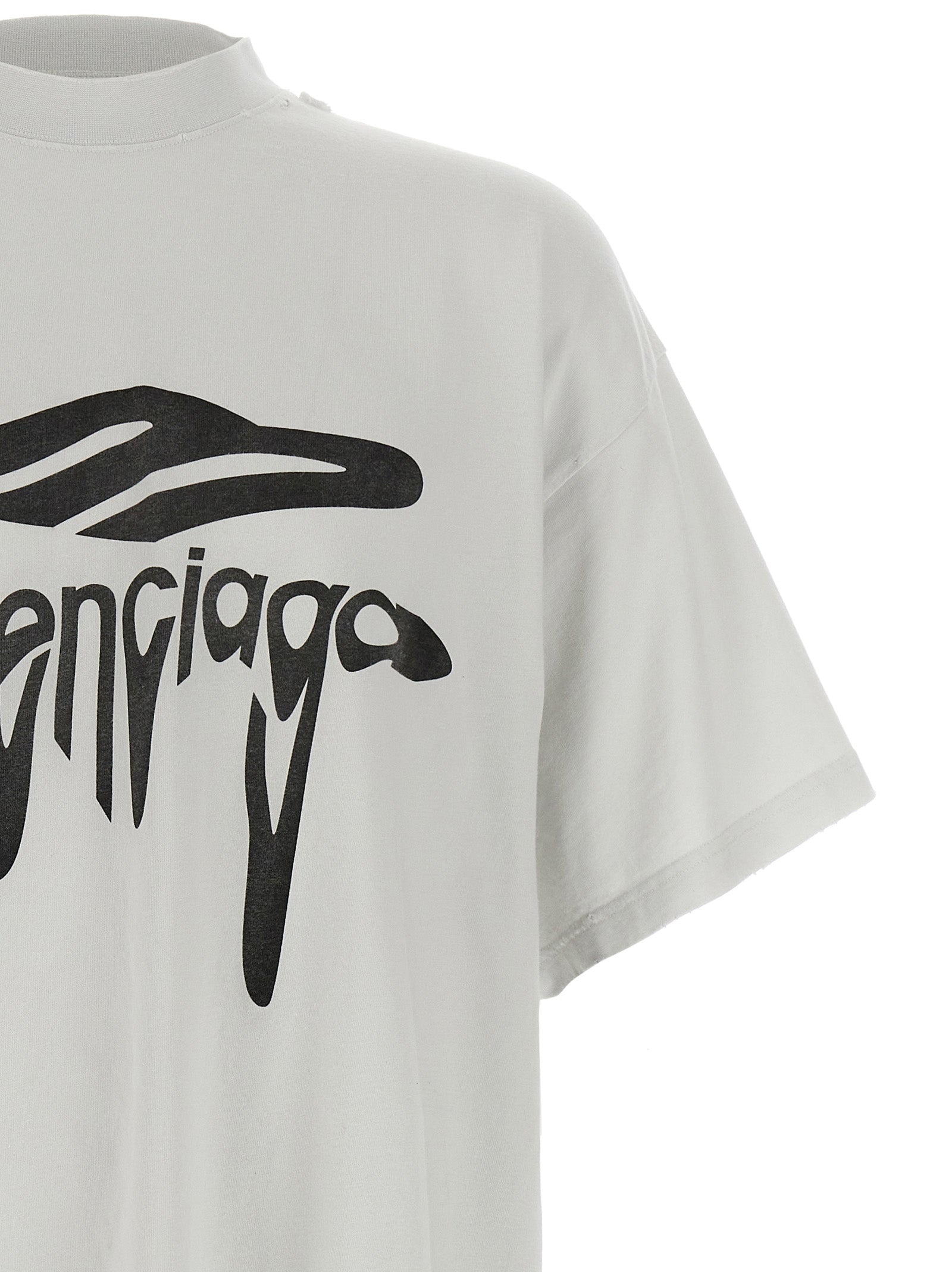 Balenciaga Weißes Baumwoll-T-Shirt