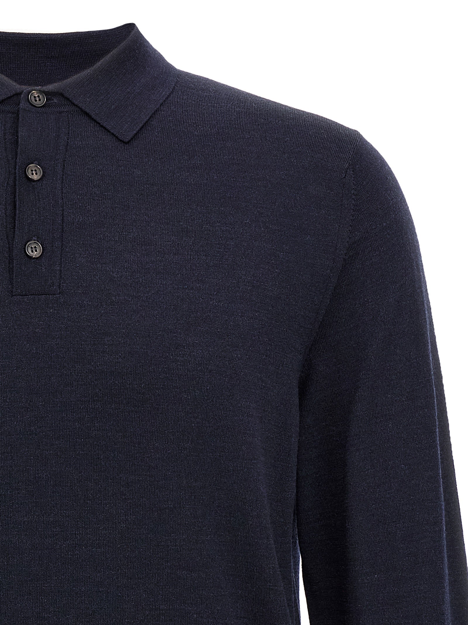 ZANONE Blaues Poloshirt aus reiner Schurwolle