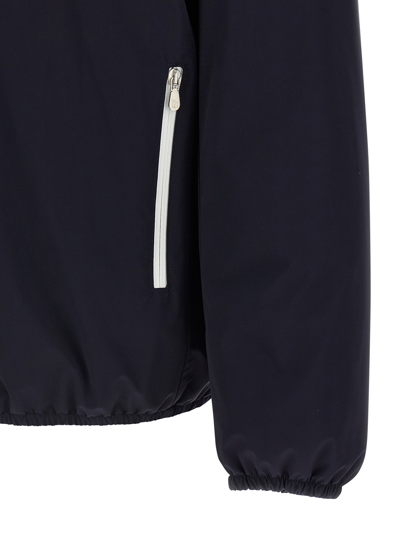 Brunello Cucinelli Blaue Shell-Jacke aus Polyamid