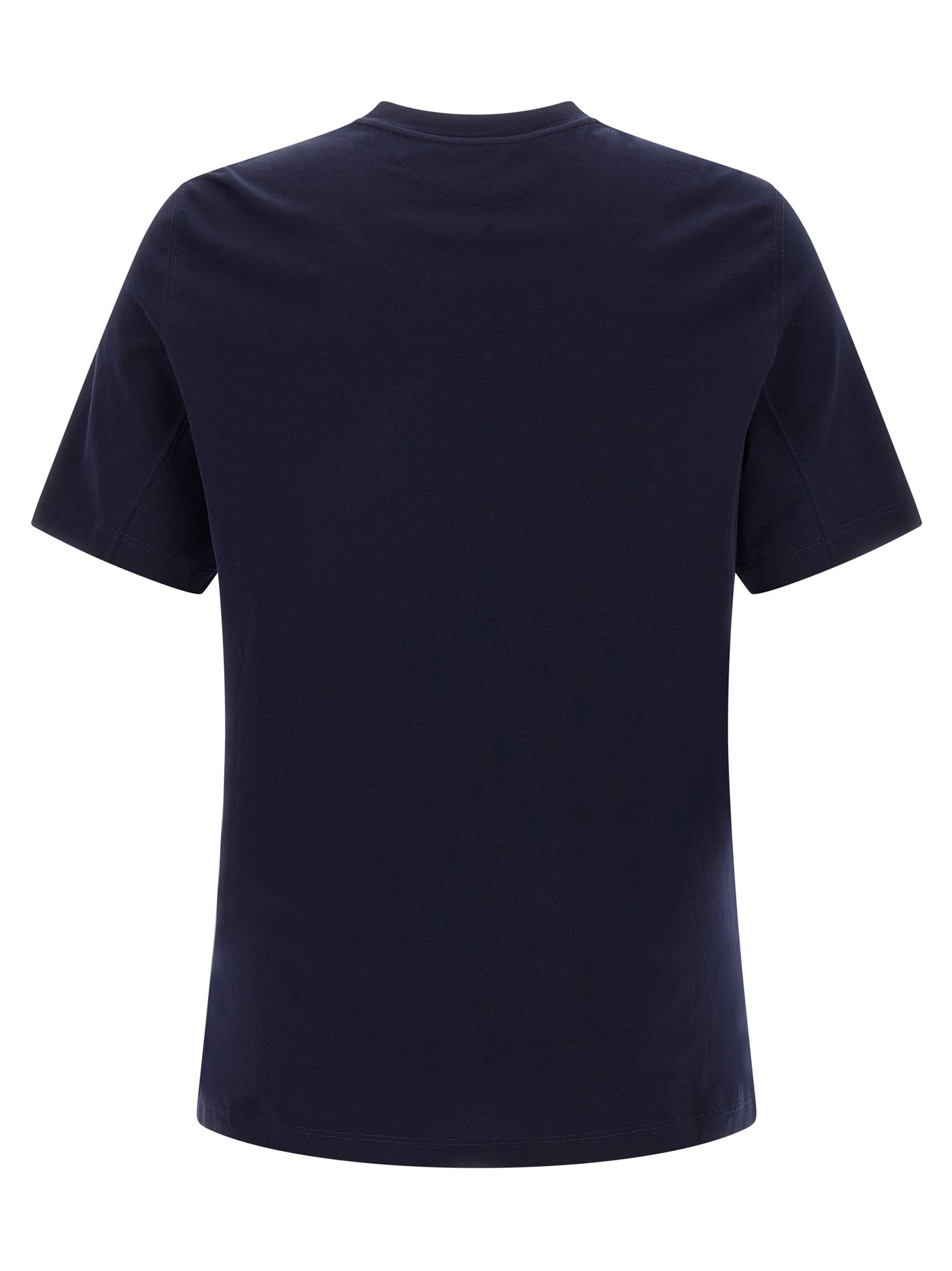Brunello Cucinelli Blaues Baumwoll-T-Shirt