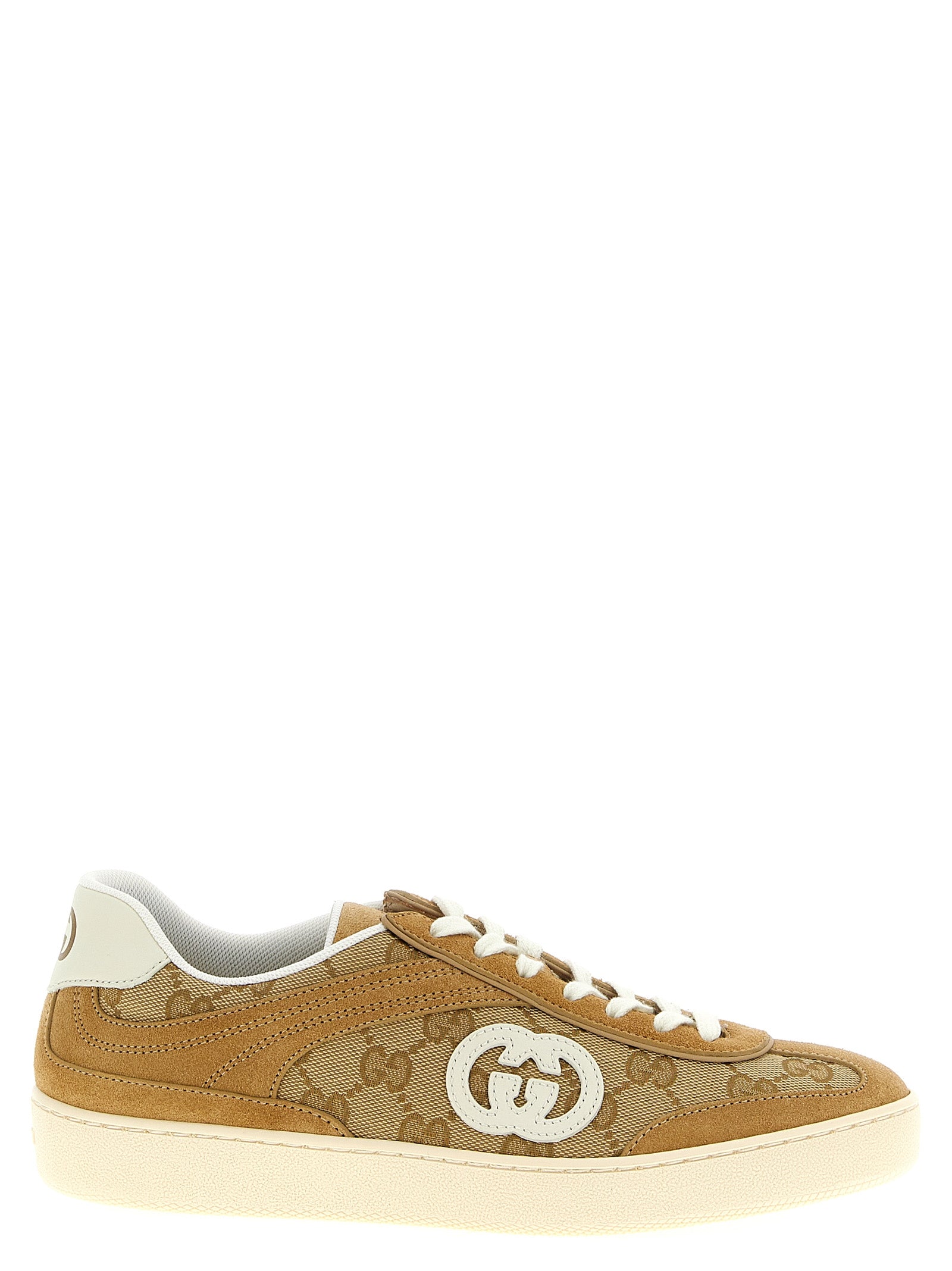Gucci Beige Kalbsleder Low-Top-Sneaker