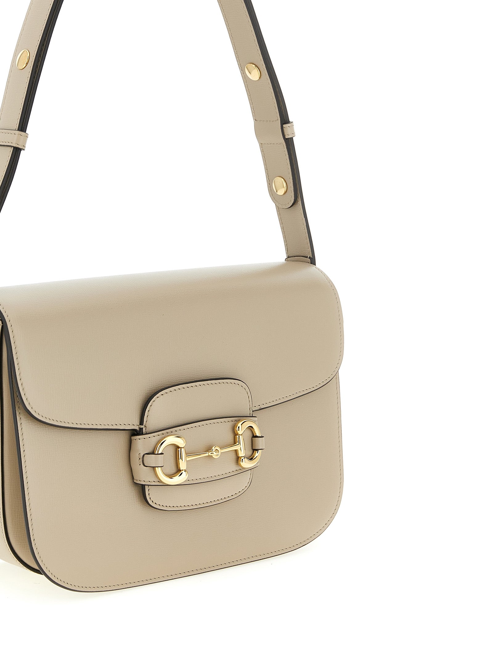 Gucci Beigefarbene Kalbshaut Schultertasche