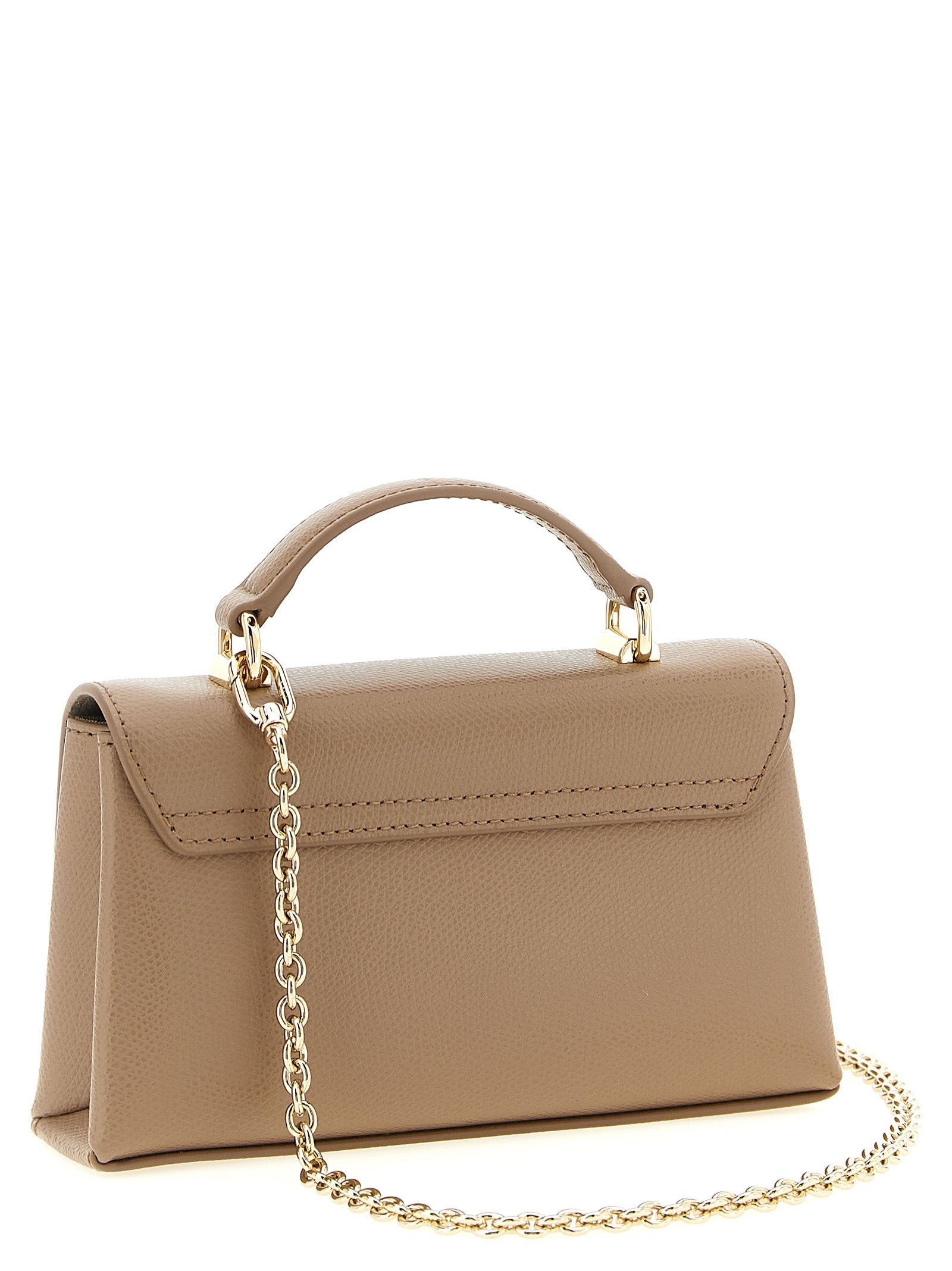 Furla Beige Kalbsleder Umhängetasche