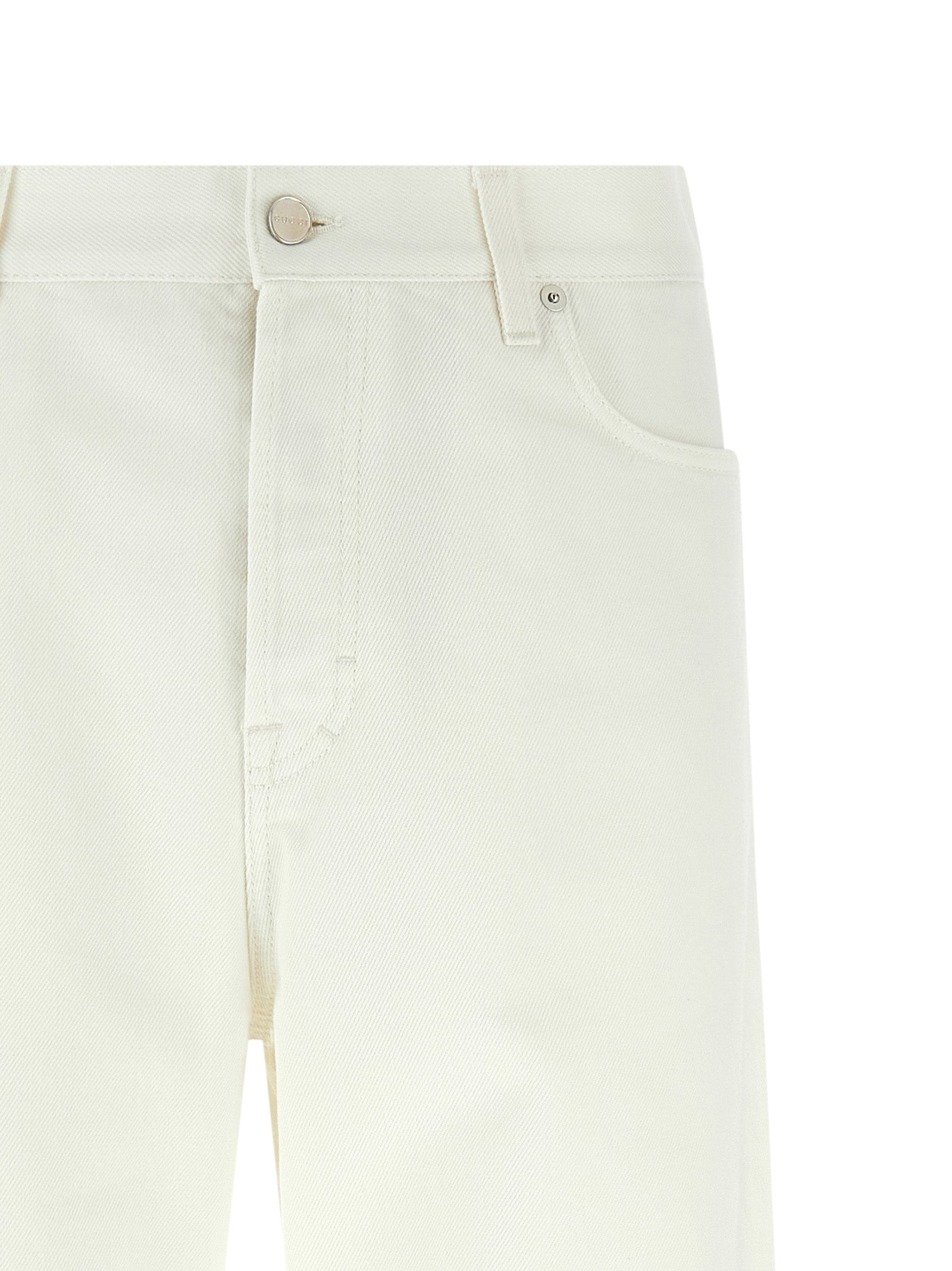 Gucci Weiße Baumwolljeans im geraden Schnitt