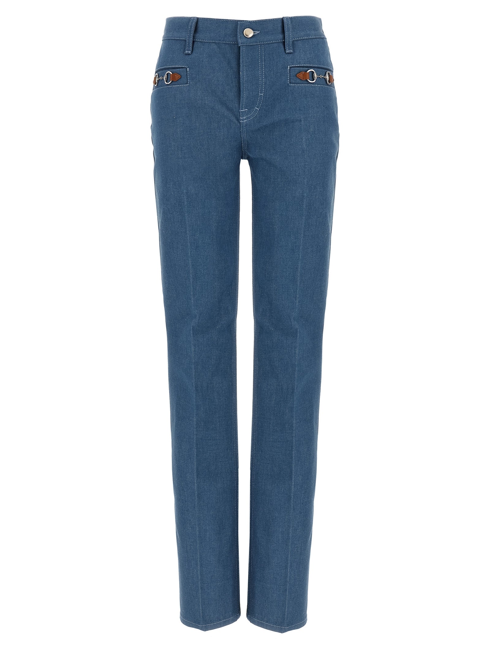 Gucci Blaue Jeans aus Baumwolle im geraden Schnitt