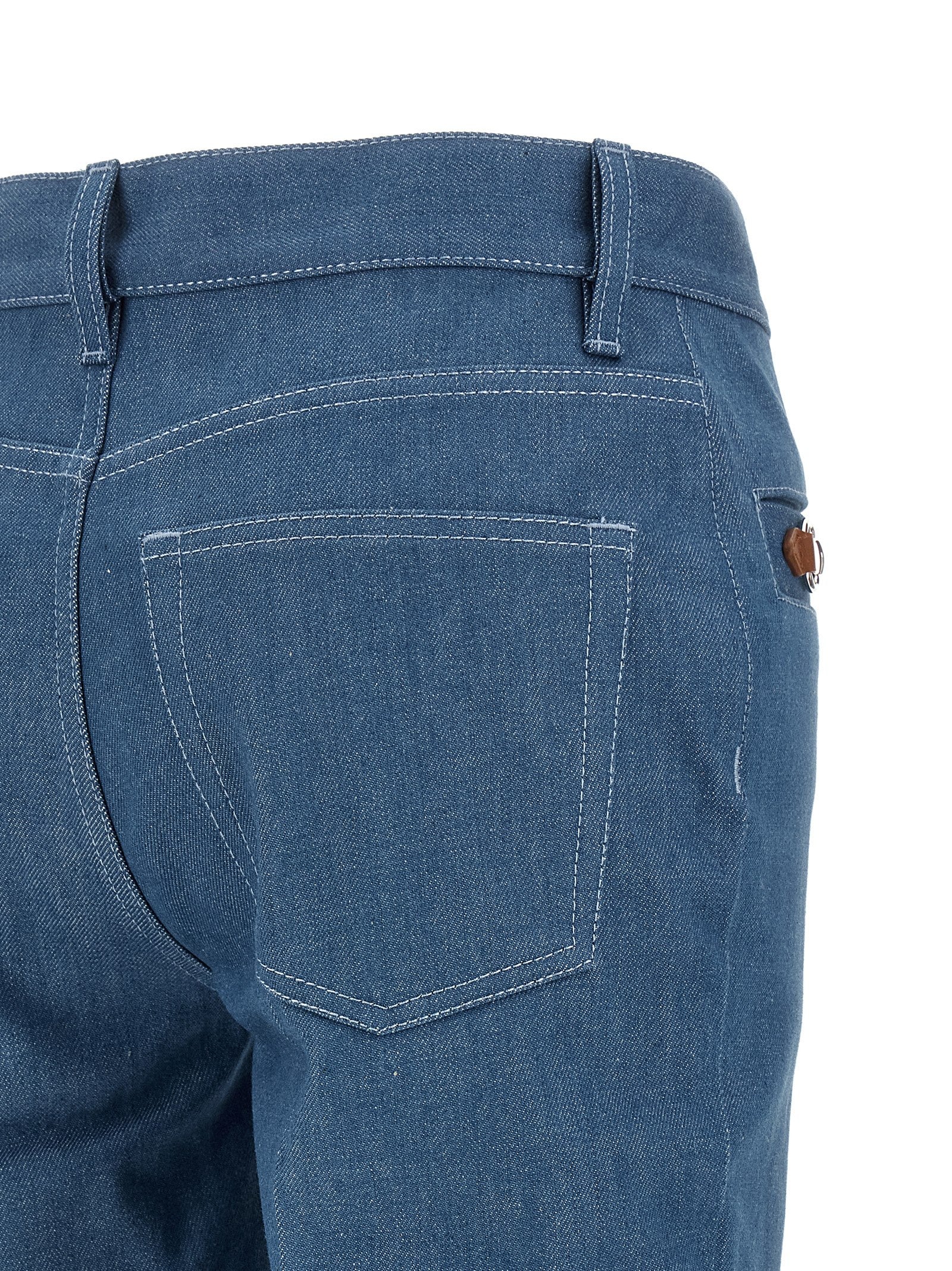 Gucci Blaue Jeans aus Baumwolle im geraden Schnitt