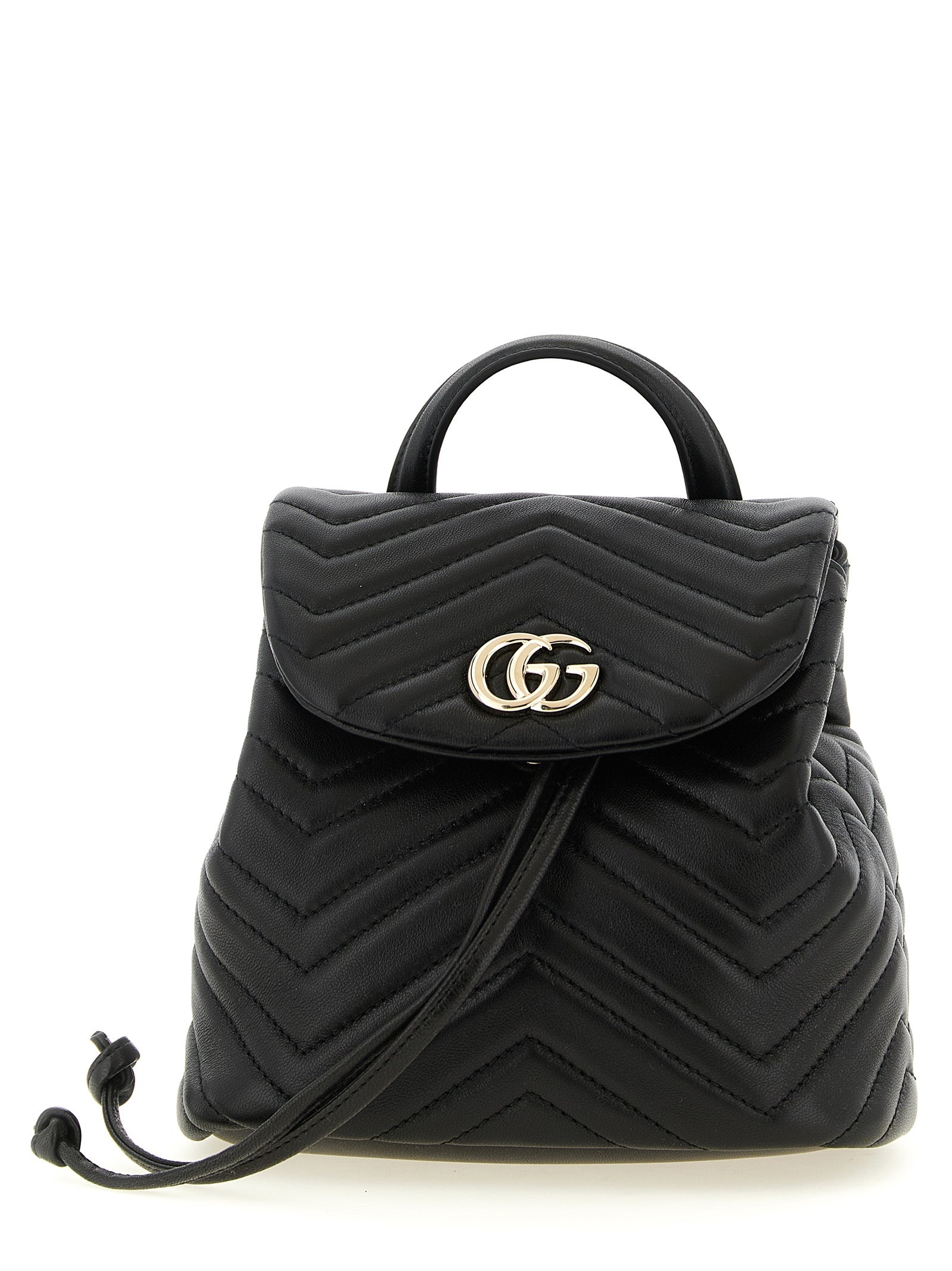Gucci Schwarzer Rucksack aus Lammleder
