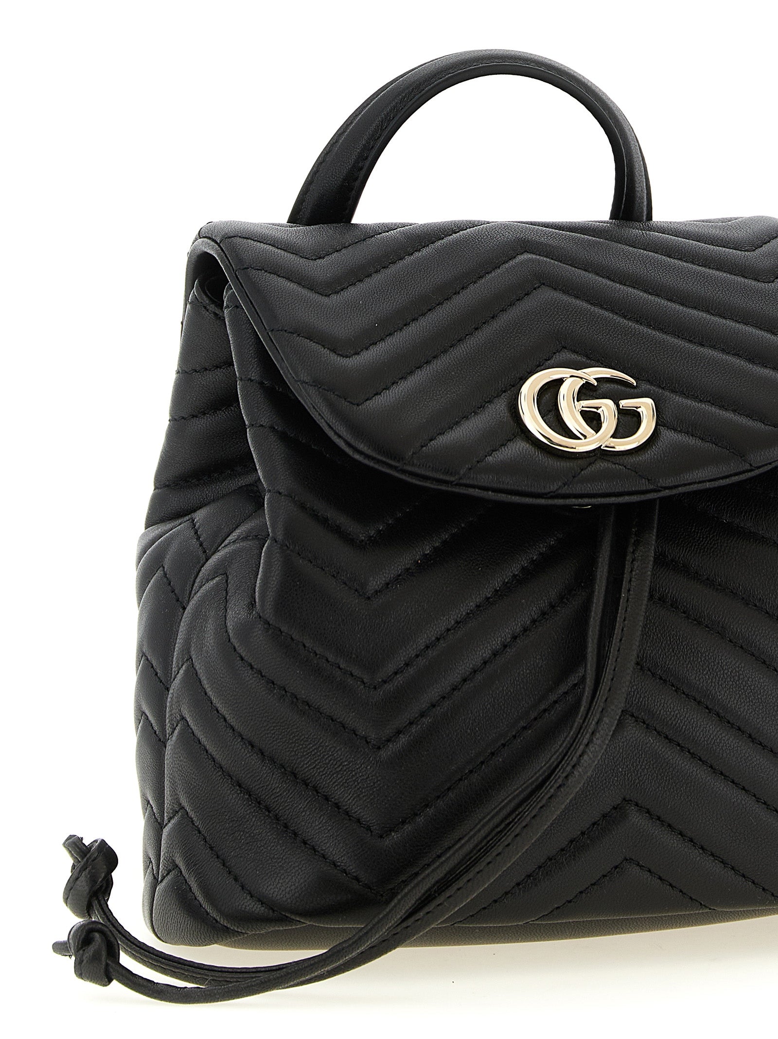 Gucci Schwarzer Rucksack aus Lammleder