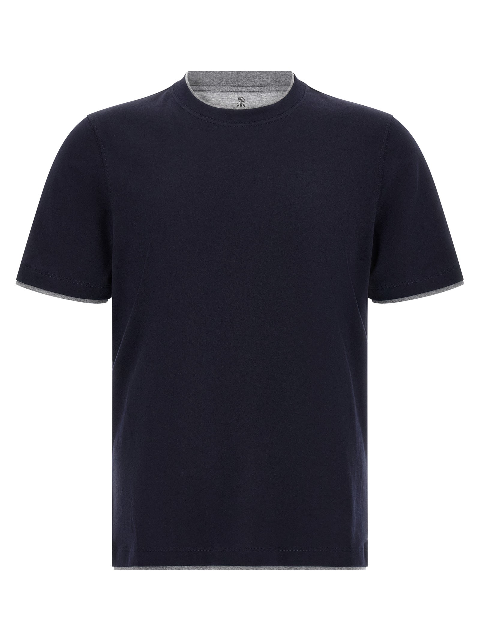 Brunello Cucinelli Blaues Baumwoll-T-Shirt