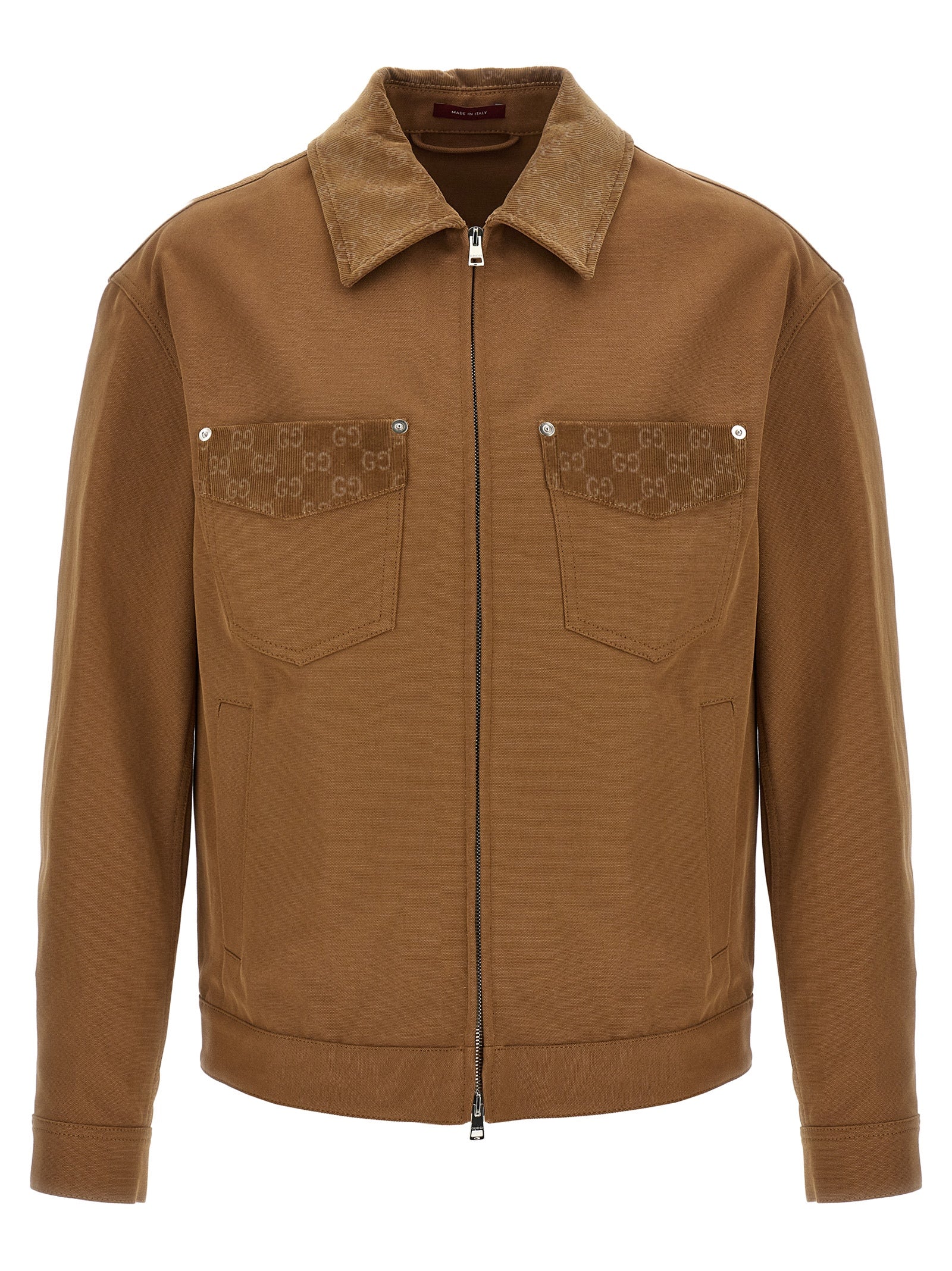 Gucci Braune Baumwolljacke in voller Länge