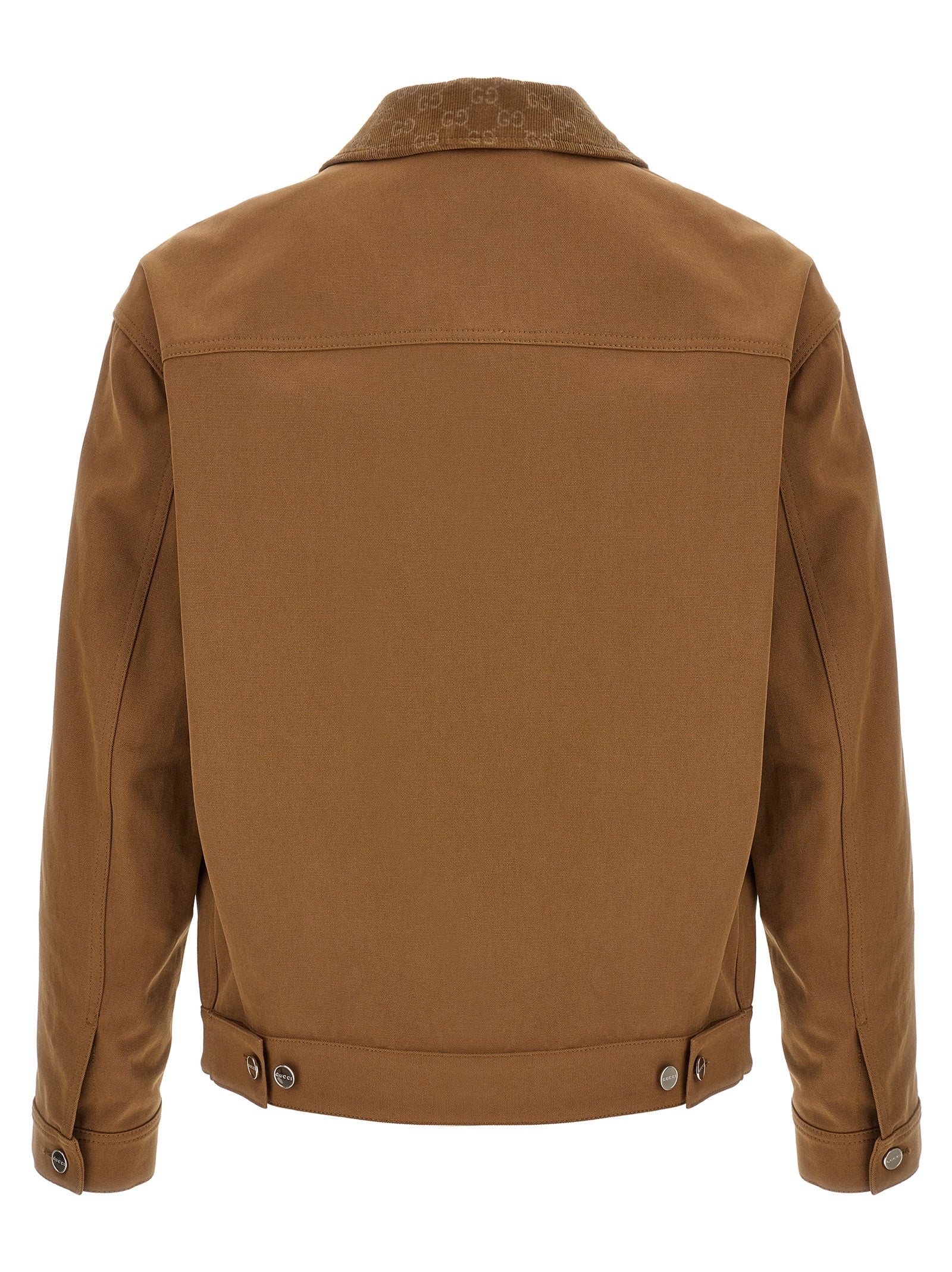 Gucci Braune Baumwolljacke in voller Länge