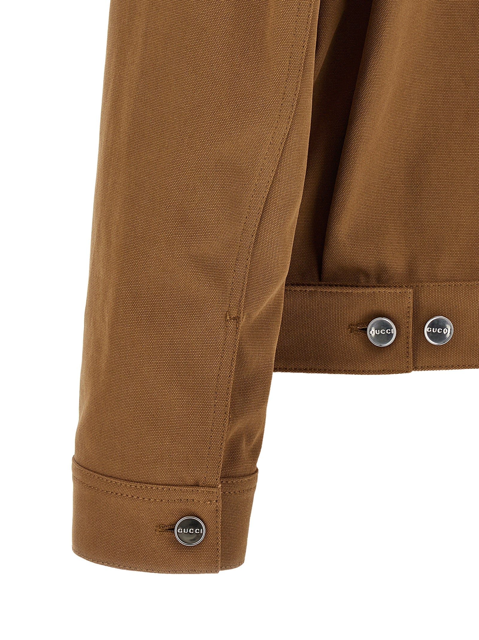 Gucci Braune Baumwolljacke in voller Länge