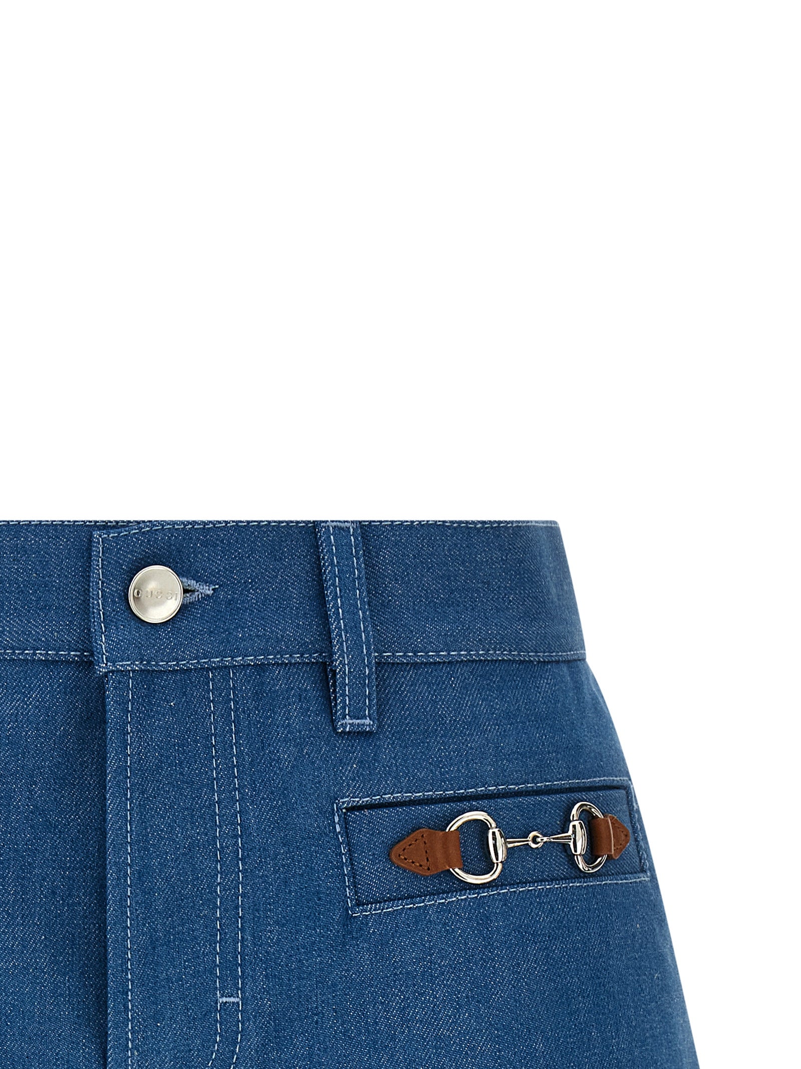 Gucci Blaue Baumwoll-Bermudashorts