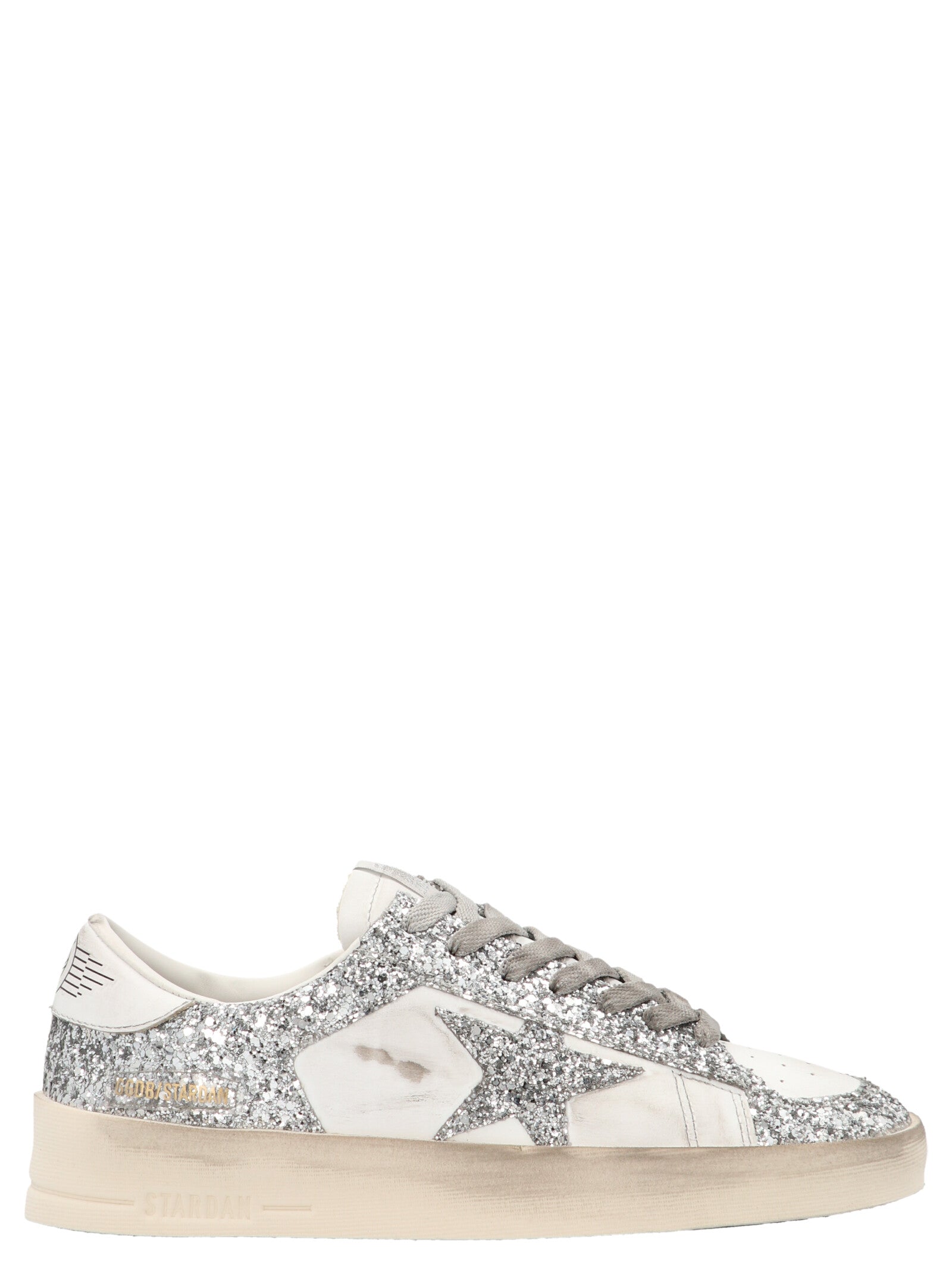 Golden Goose Silberne Polyester-Sneaker