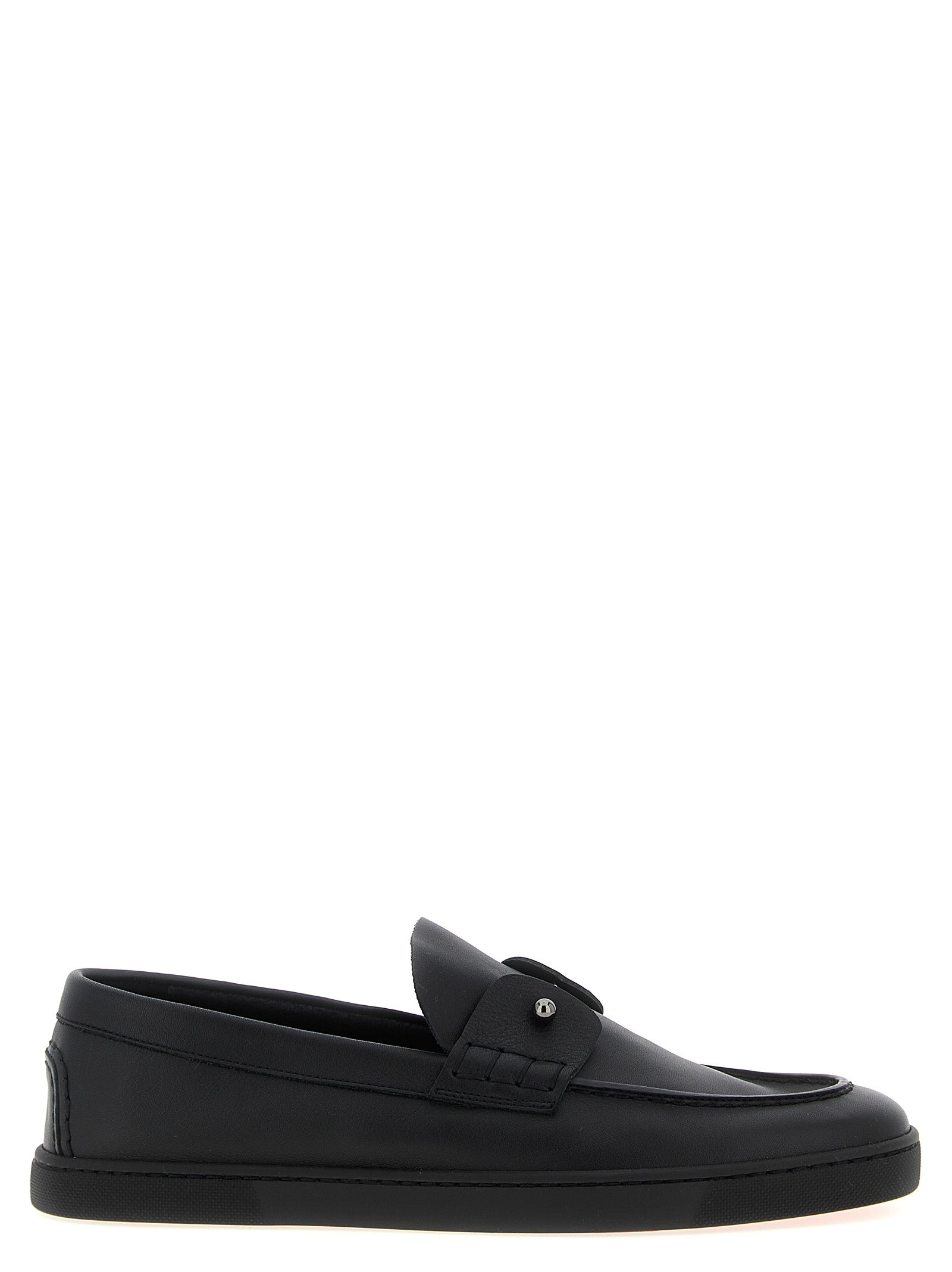 Christian Louboutin Schwarze Loafer aus Kalbsleder zum Hineinschlüpfen