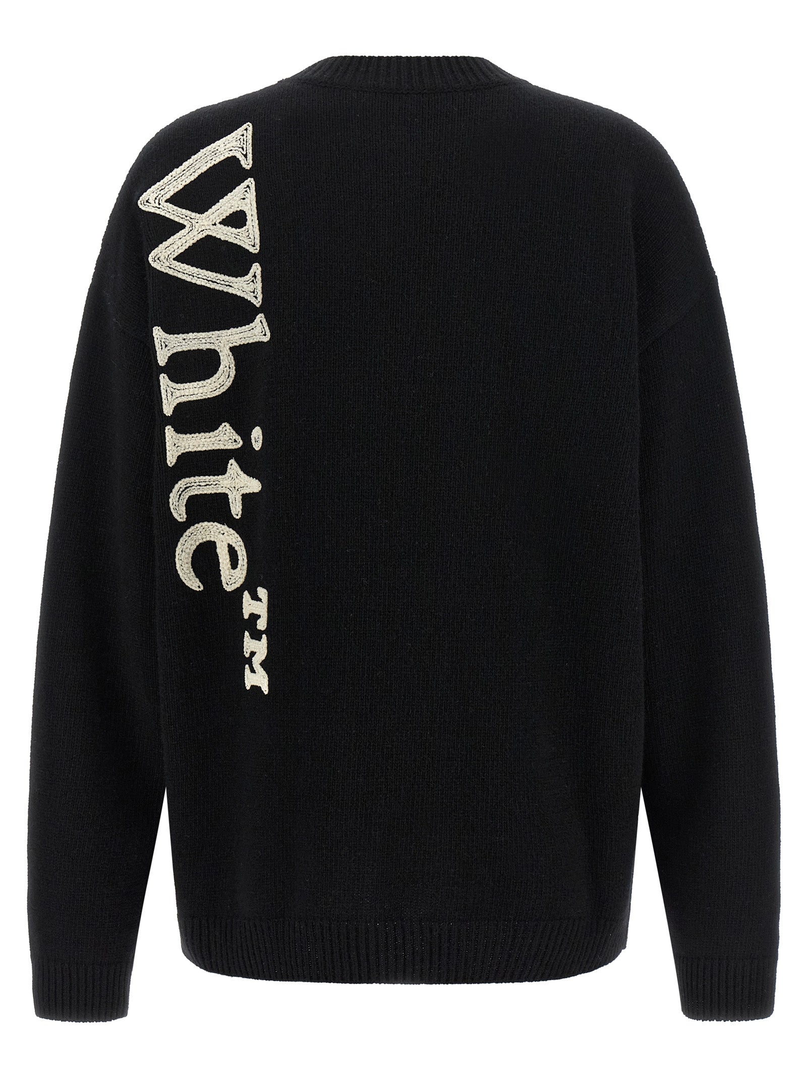 Off-White Zweifarbige Wollstrickjacke