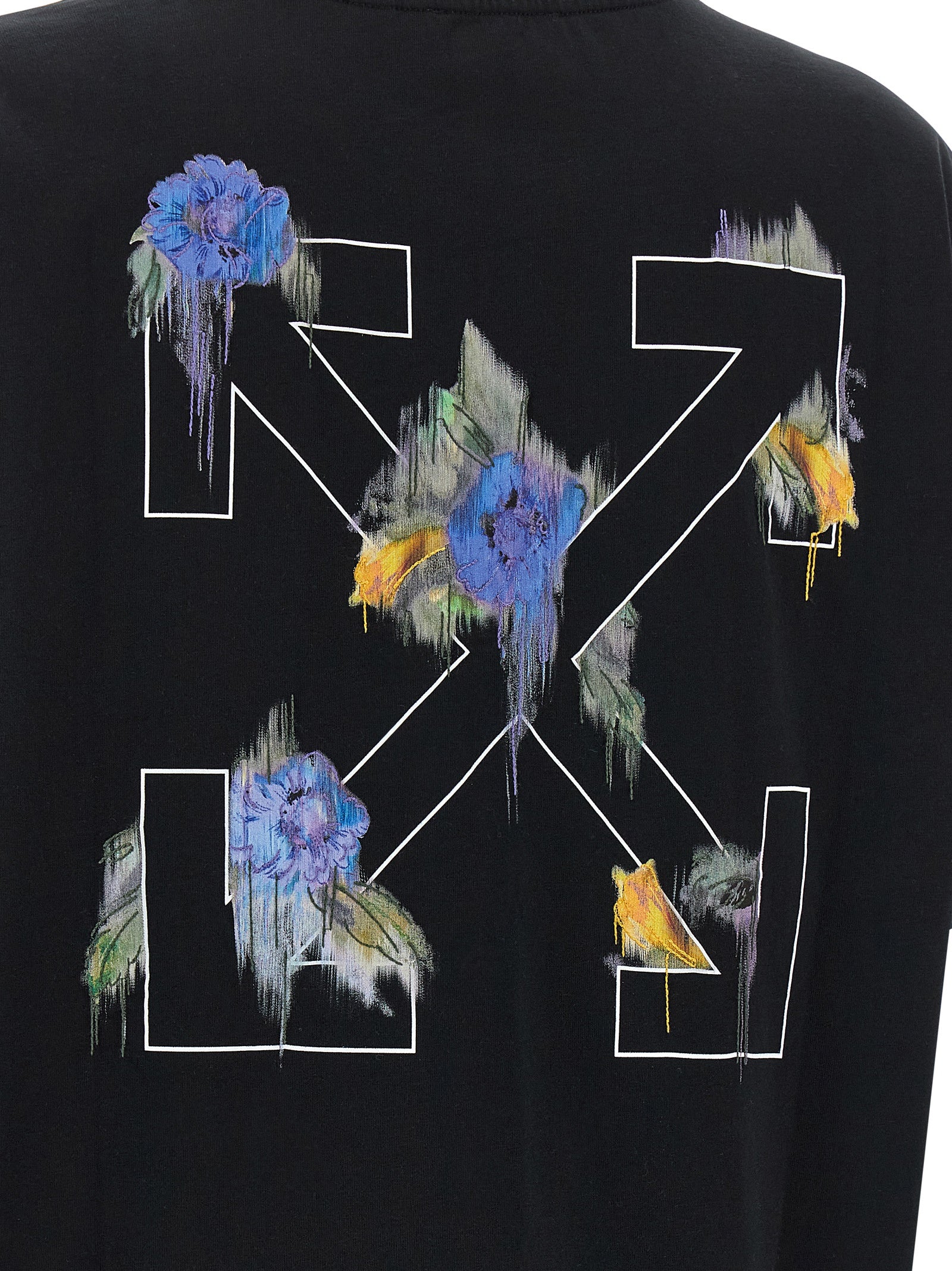 Off-White Schwarzes Baumwoll-T-Shirt