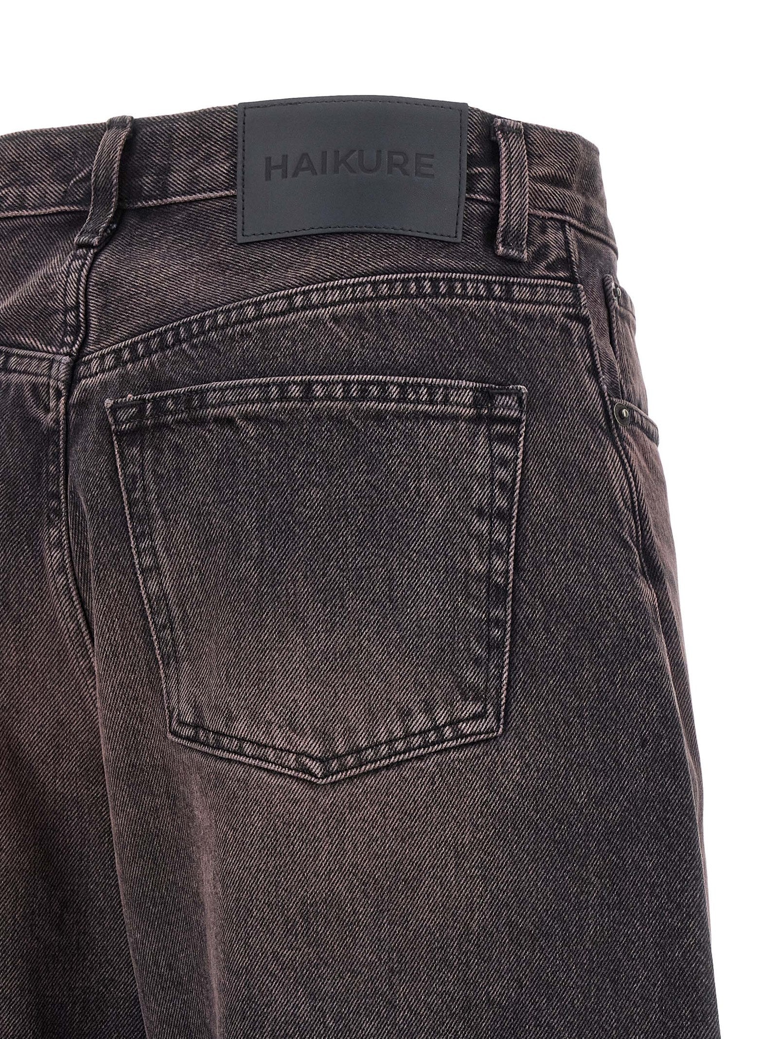 Haikure Mehrfarbige Baumwolljeans mit hoher Taille