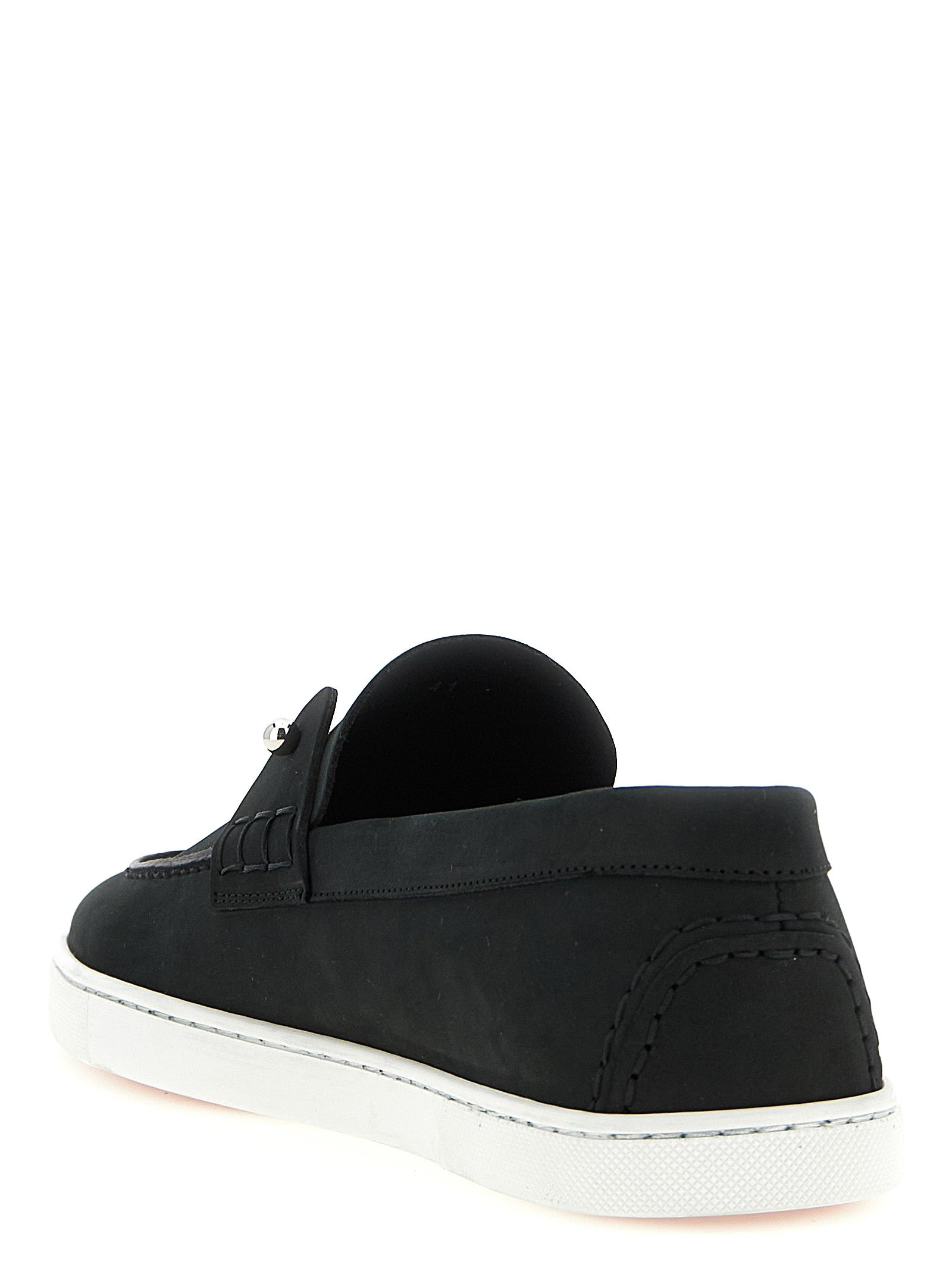 Christian Louboutin Schwarze Loafer aus Kalbsleder zum Hineinschlüpfen