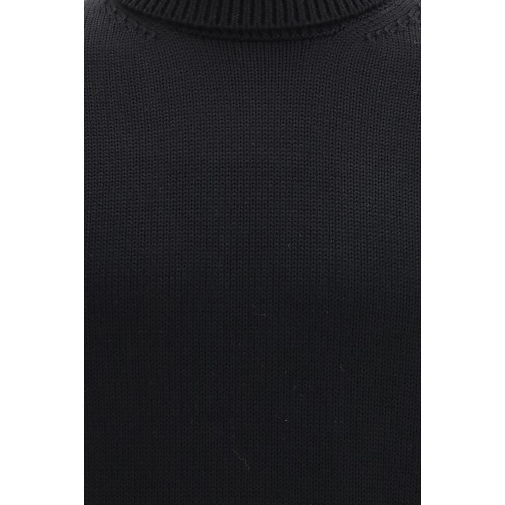 Roberto Collina Schwarzer Wollpullover Aries Turtleneck