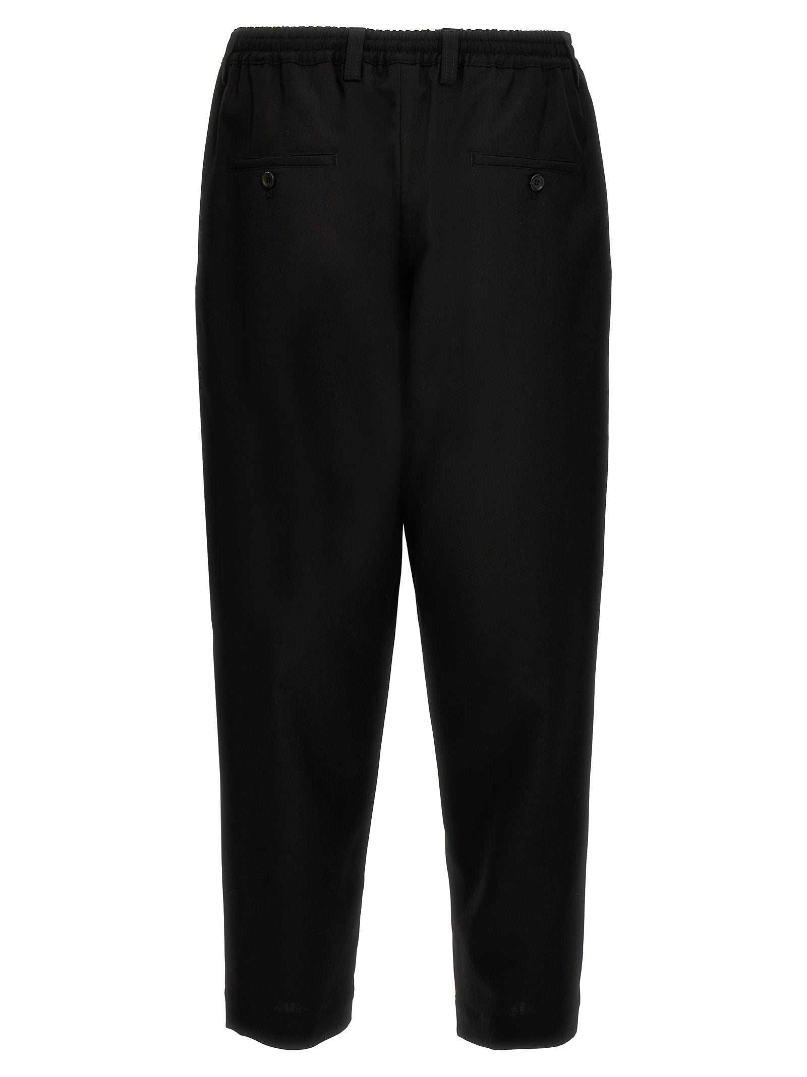 Marni Schwarze Cropped Hose aus Schurwolle