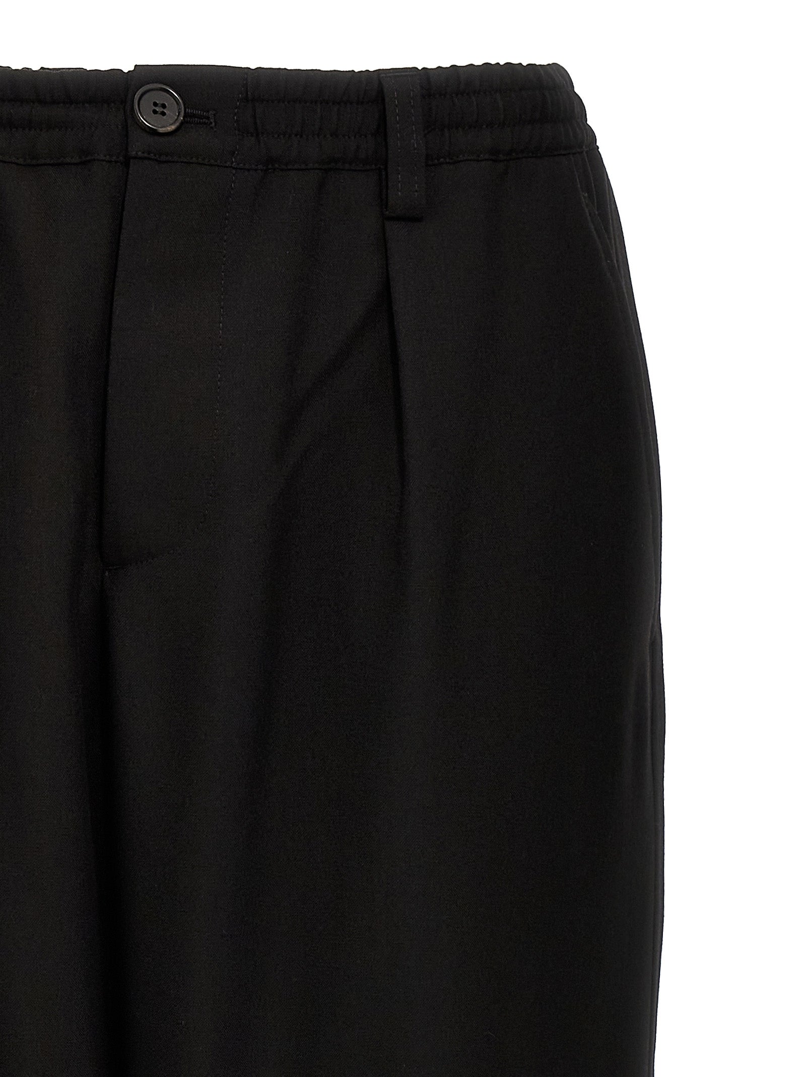 Marni Schwarze Cropped Hose aus Schurwolle