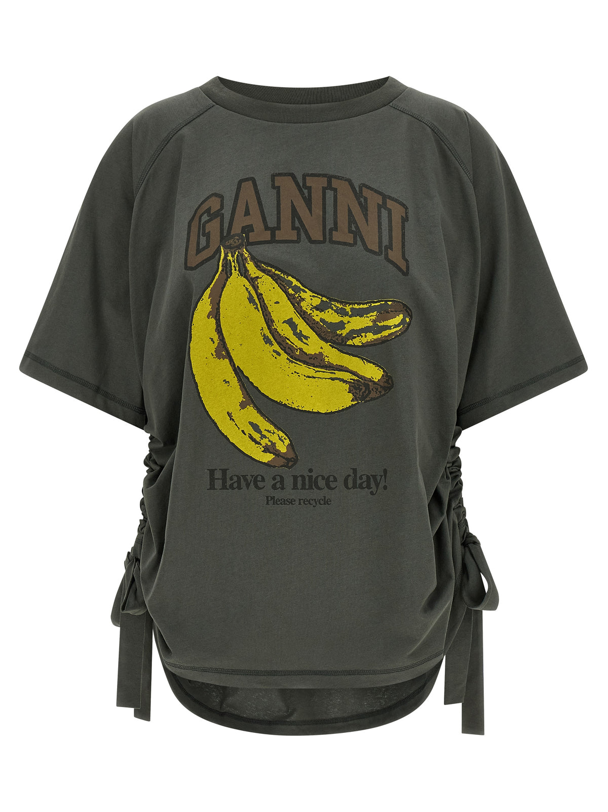 Ganni Grauer Bio-Baumwoll-Sportswear