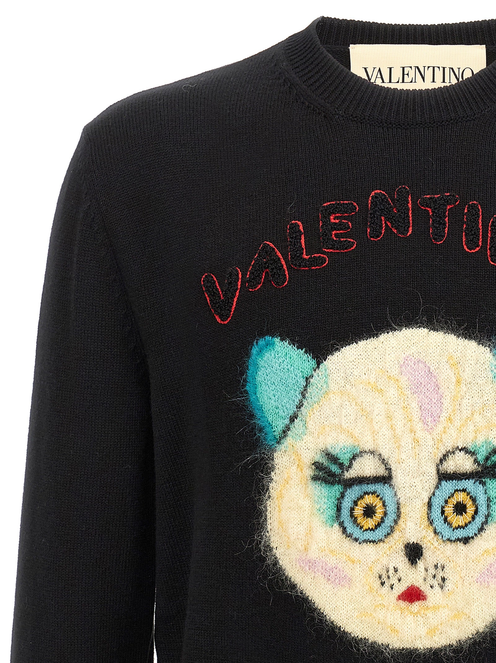 Valentino Garavani Schwarzer Baumwollcardigan