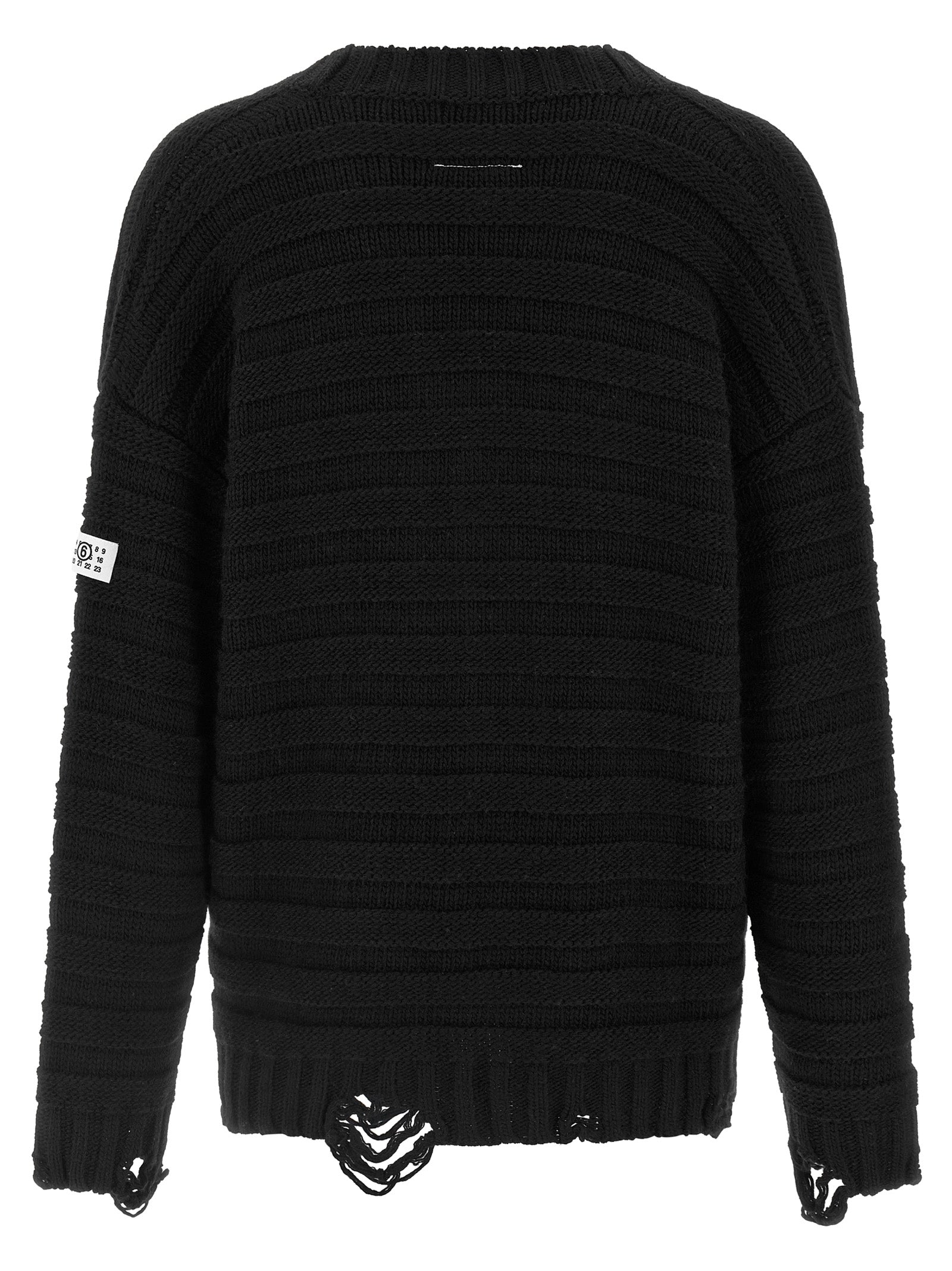 MM6 Maison Margiela Schwarzer Cardigan aus Schurwolle