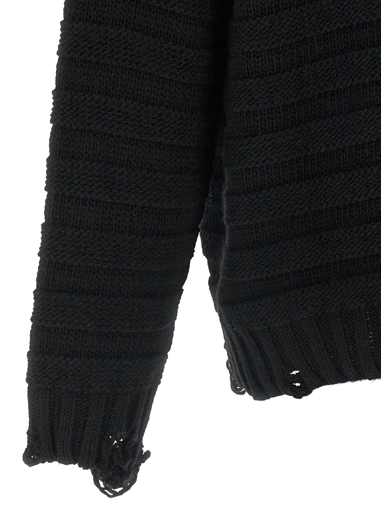 MM6 Maison Margiela Schwarzer Cardigan aus Schurwolle