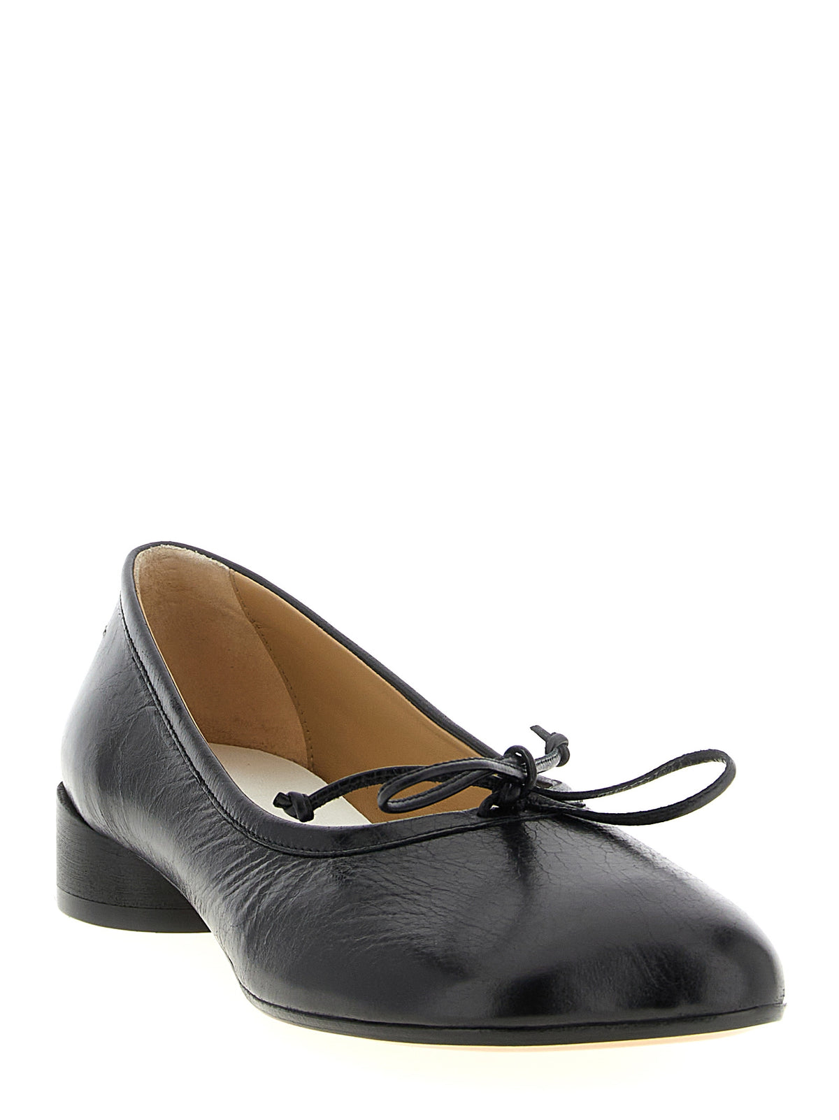 MM6 Maison Margiela Schwarze Pumps aus Kalbsleder mit mittlerem Absatz