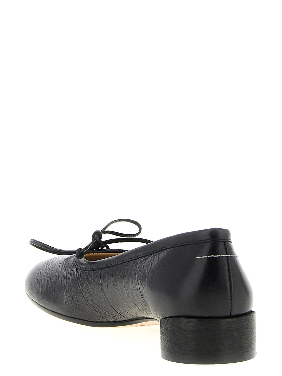 MM6 Maison Margiela Schwarze Pumps aus Kalbsleder mit mittlerem Absatz