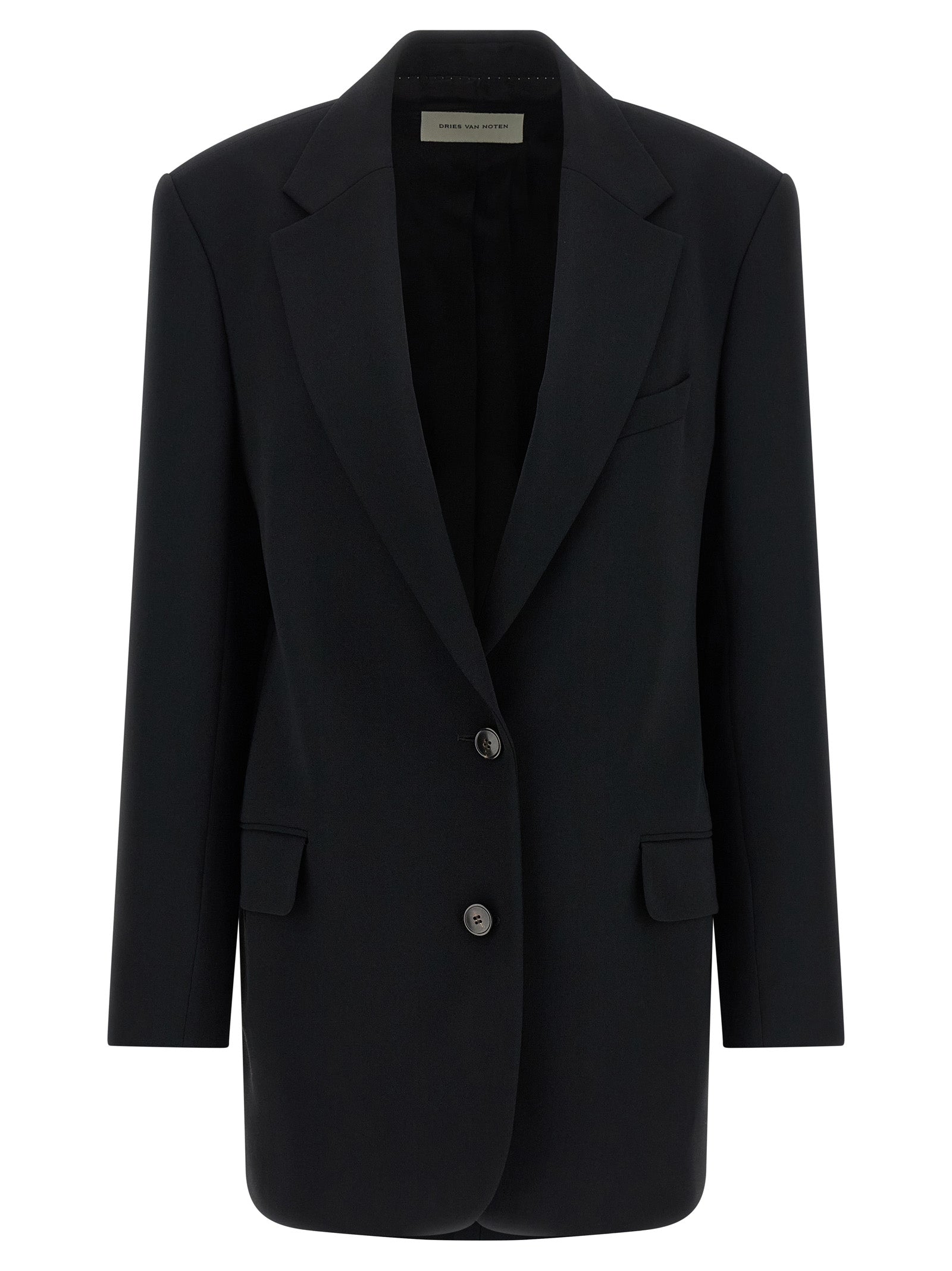 Dries Van Noten Schwarzer Blazer aus Polyester