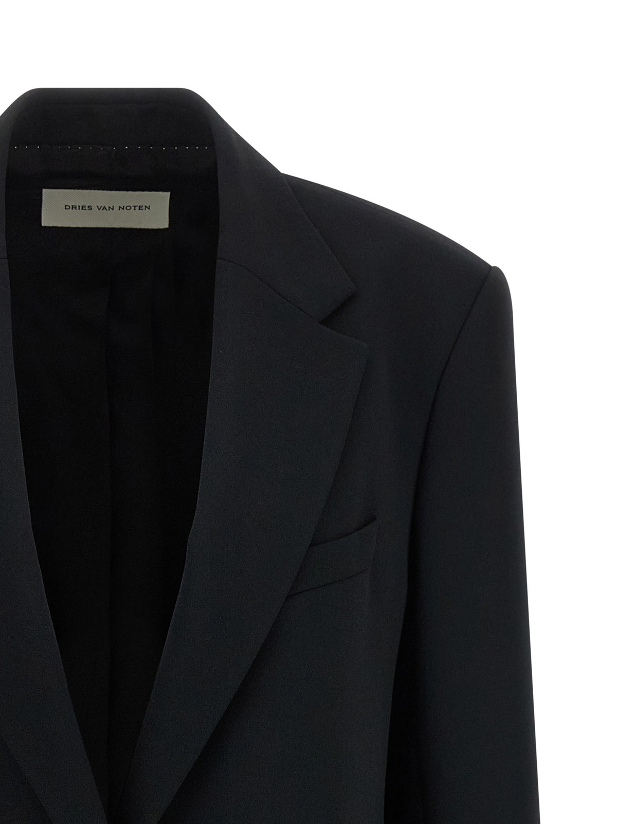Dries Van Noten Schwarzer Blazer aus Polyester