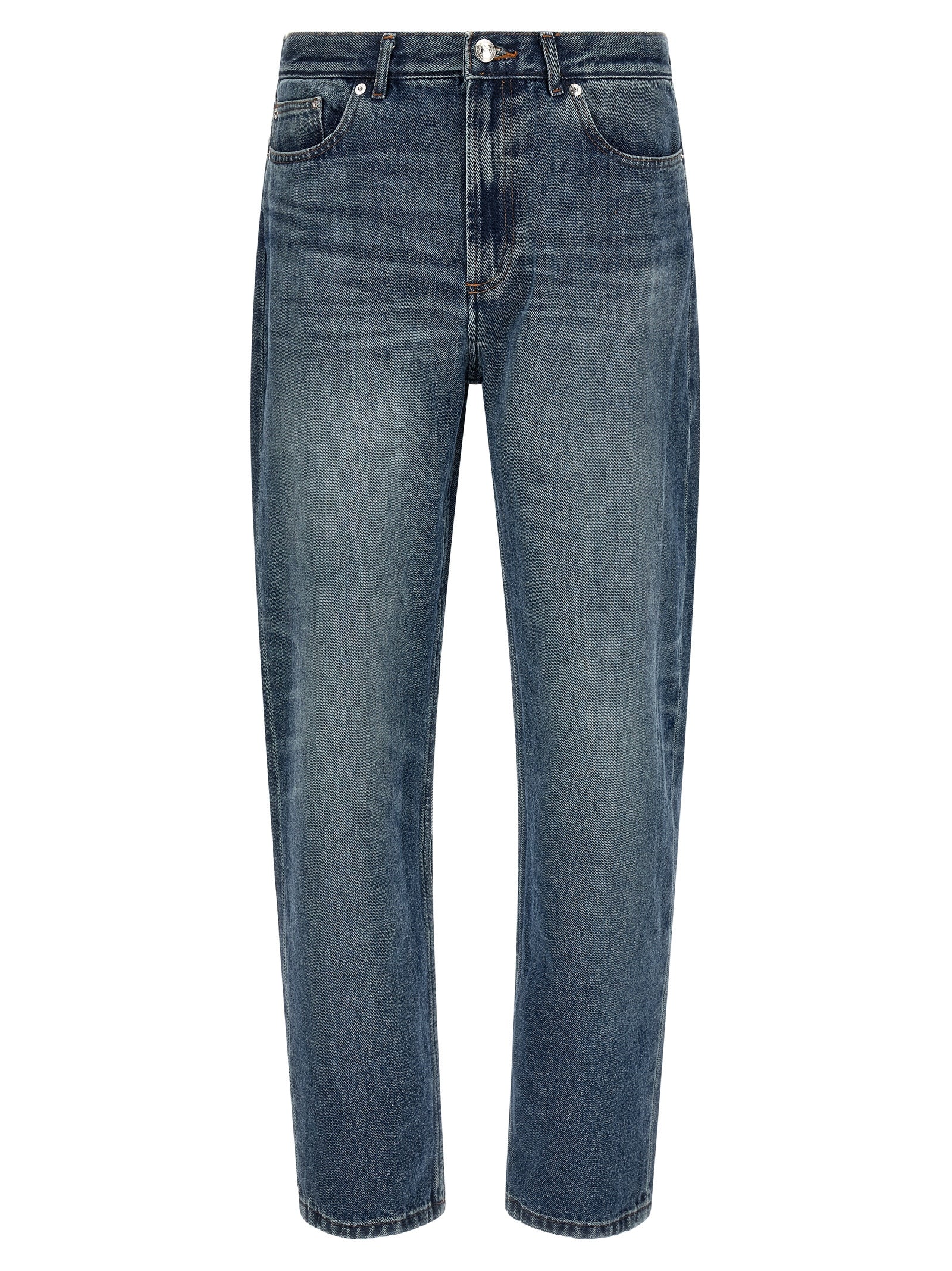 A.P.C. Blaue Jeans aus Baumwolle im geraden Schnitt