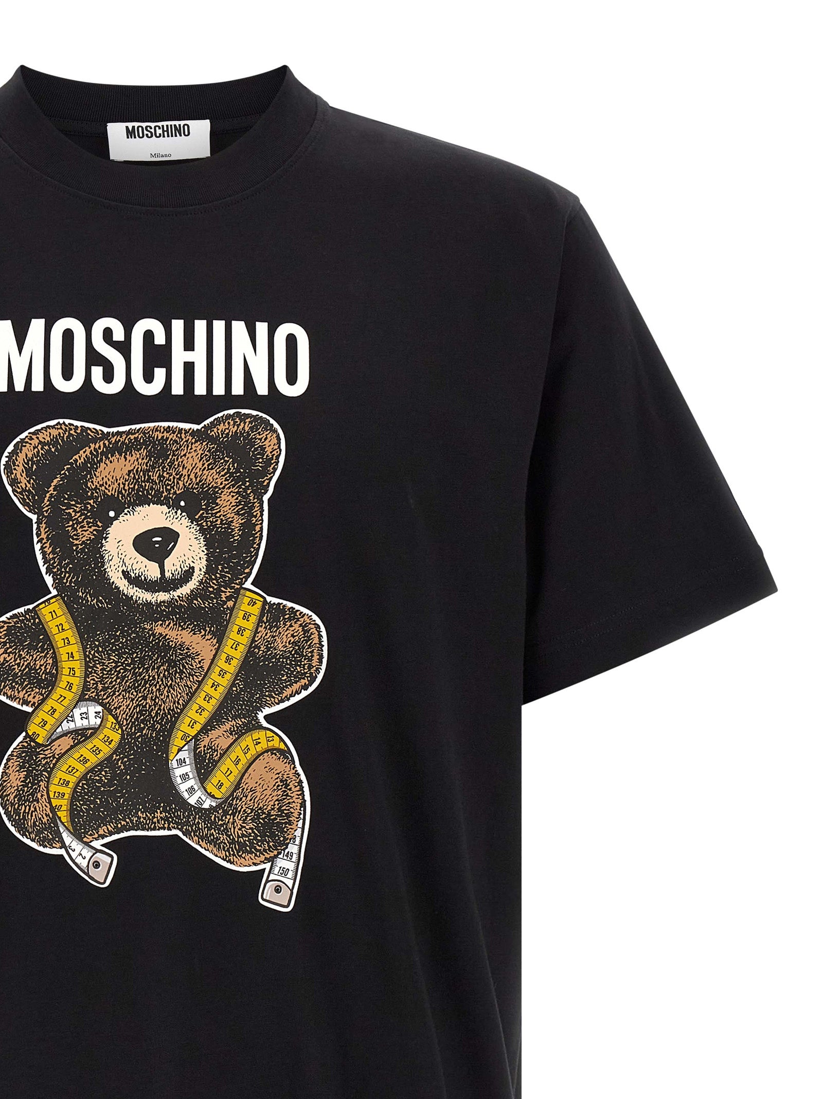 Moschino Schwarzes Baumwoll-T-Shirt