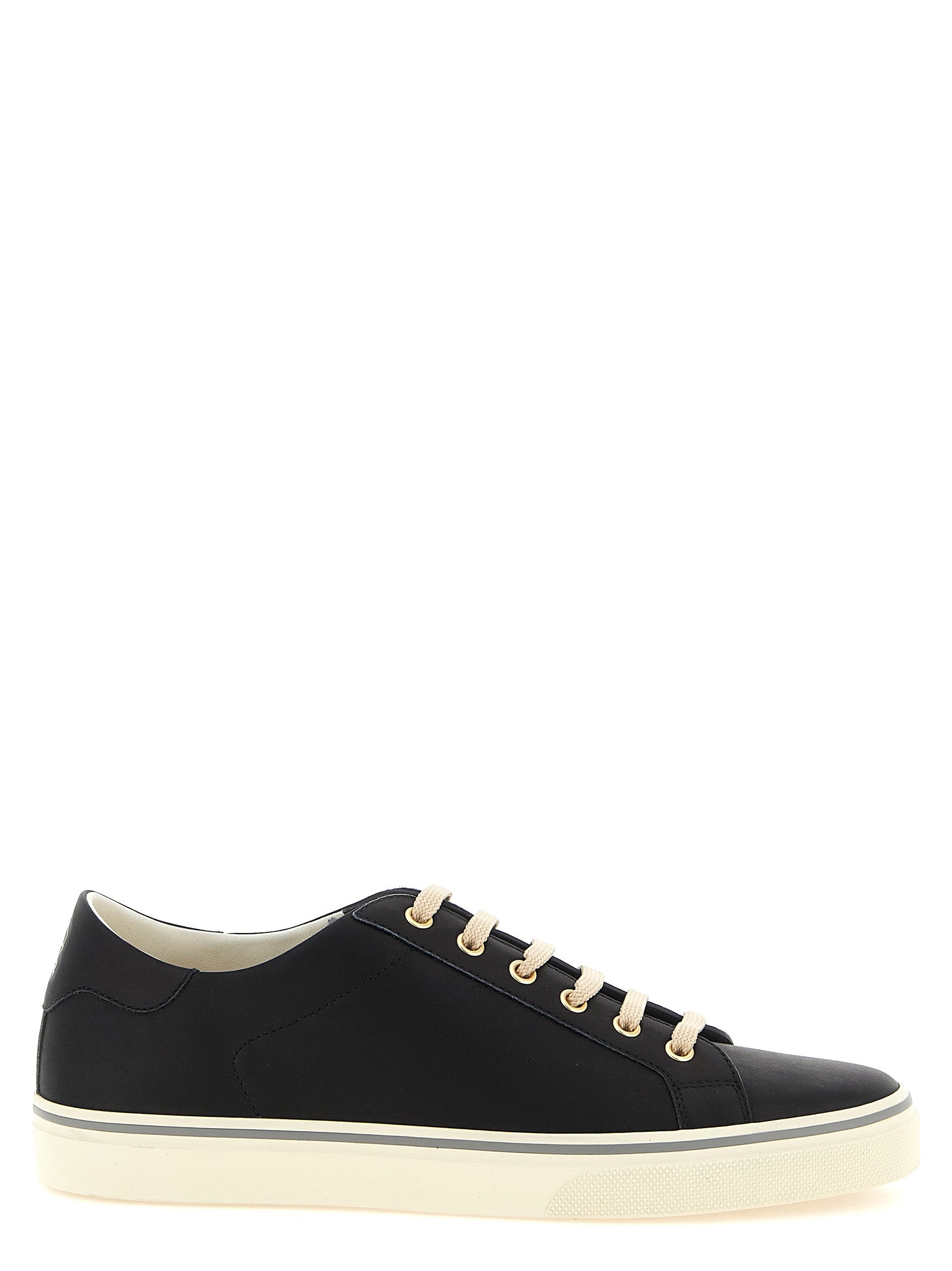 Brunello Cucinelli Schwarze Kalbsleder Low-Top-Sneaker