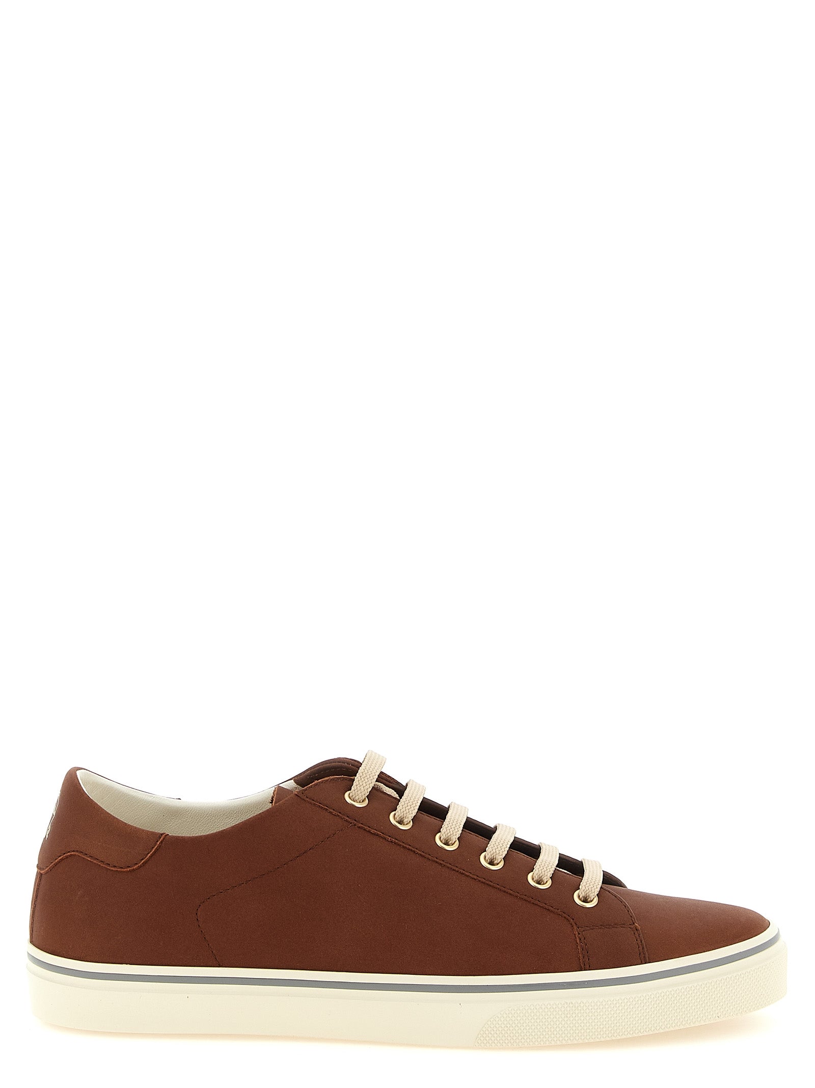 Brunello Cucinelli Sneakers aus braunem Kalbsleder