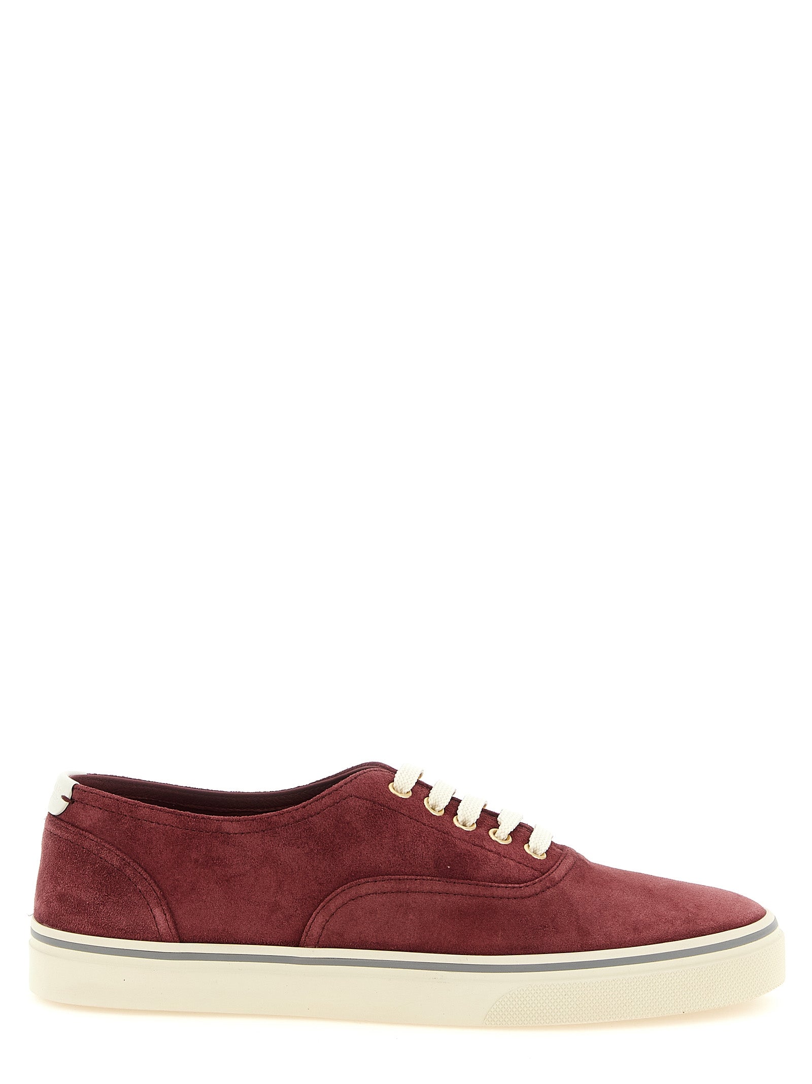 Brunello Cucinelli Sneakers aus bordeauxrotem Kalbsleder
