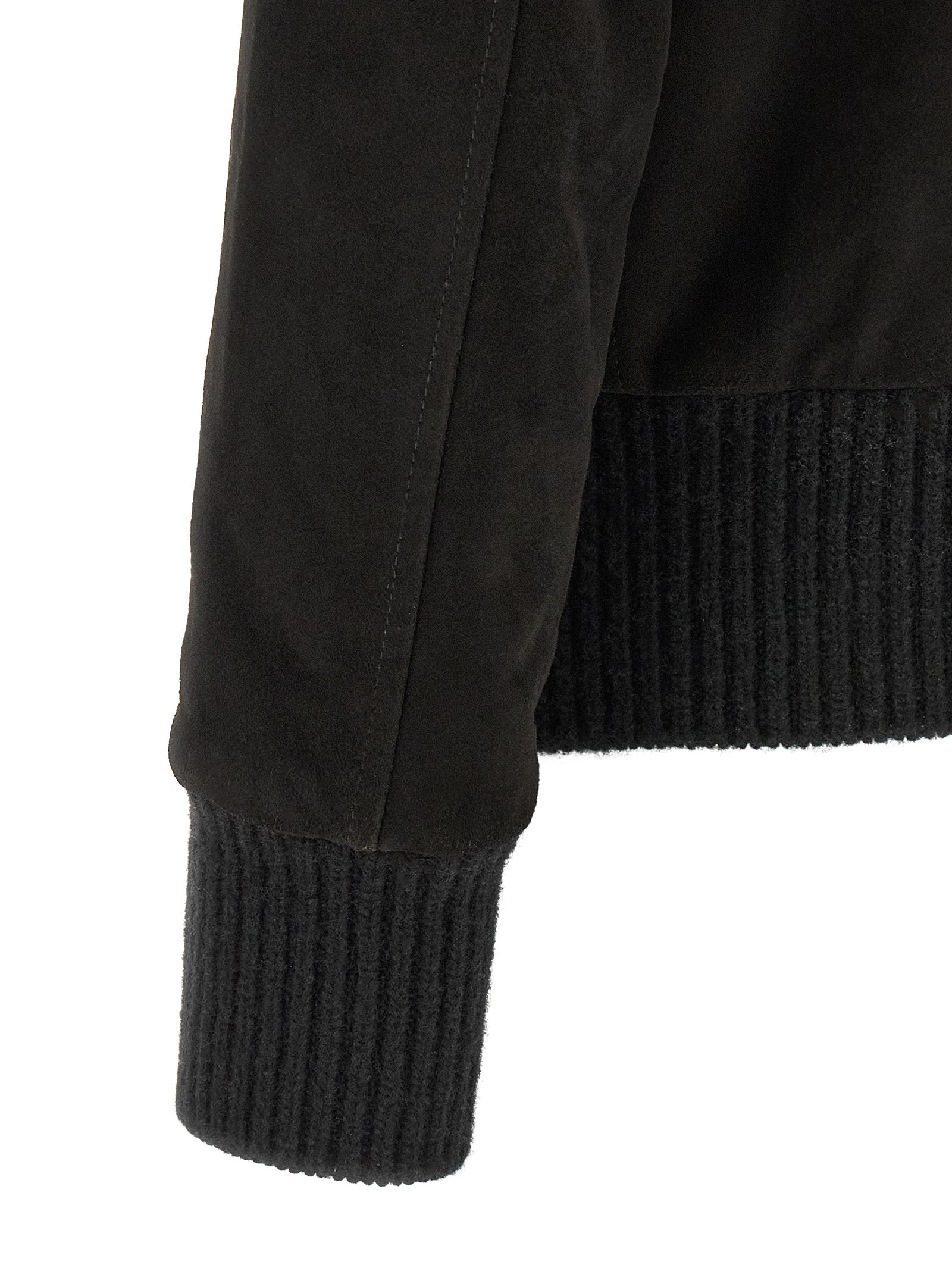 GIORGIO BRATO Schwarze Lammlederjacke